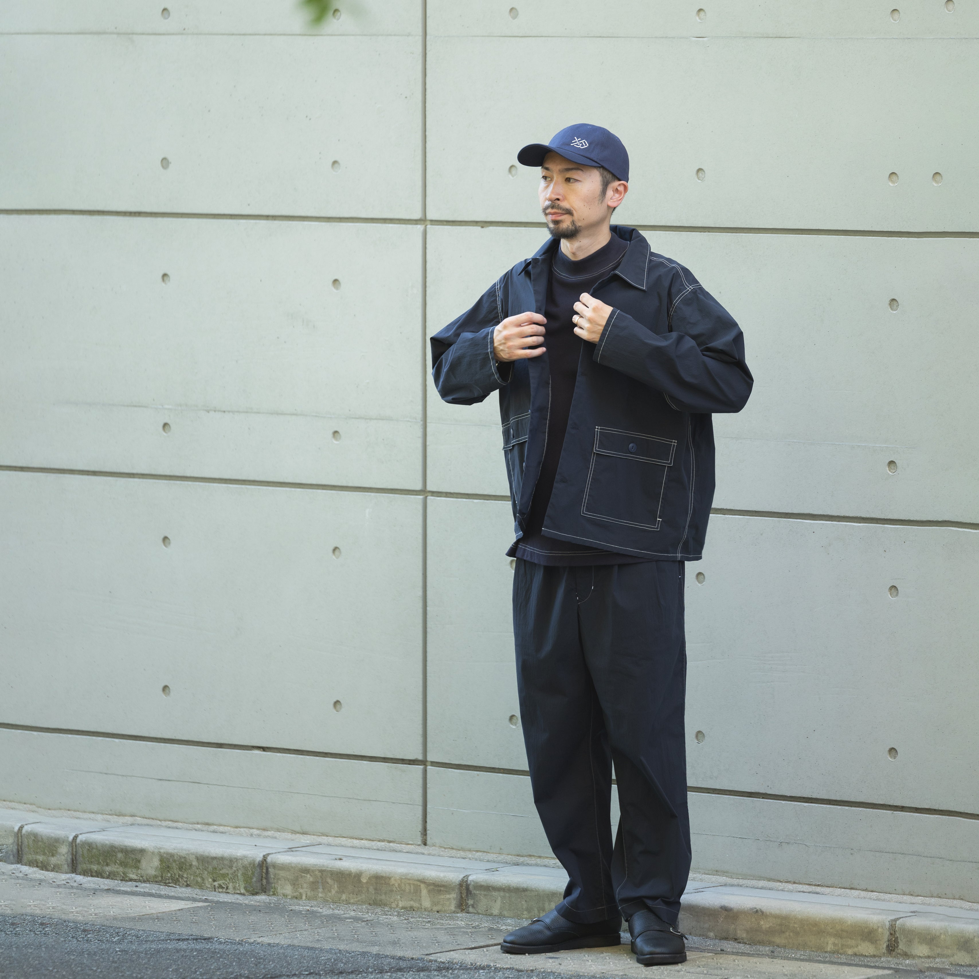 UTILITY SHIRT-NYLON WASHER | Color_Navy | No_SLC-01_Navy【CATTA_カッタ】