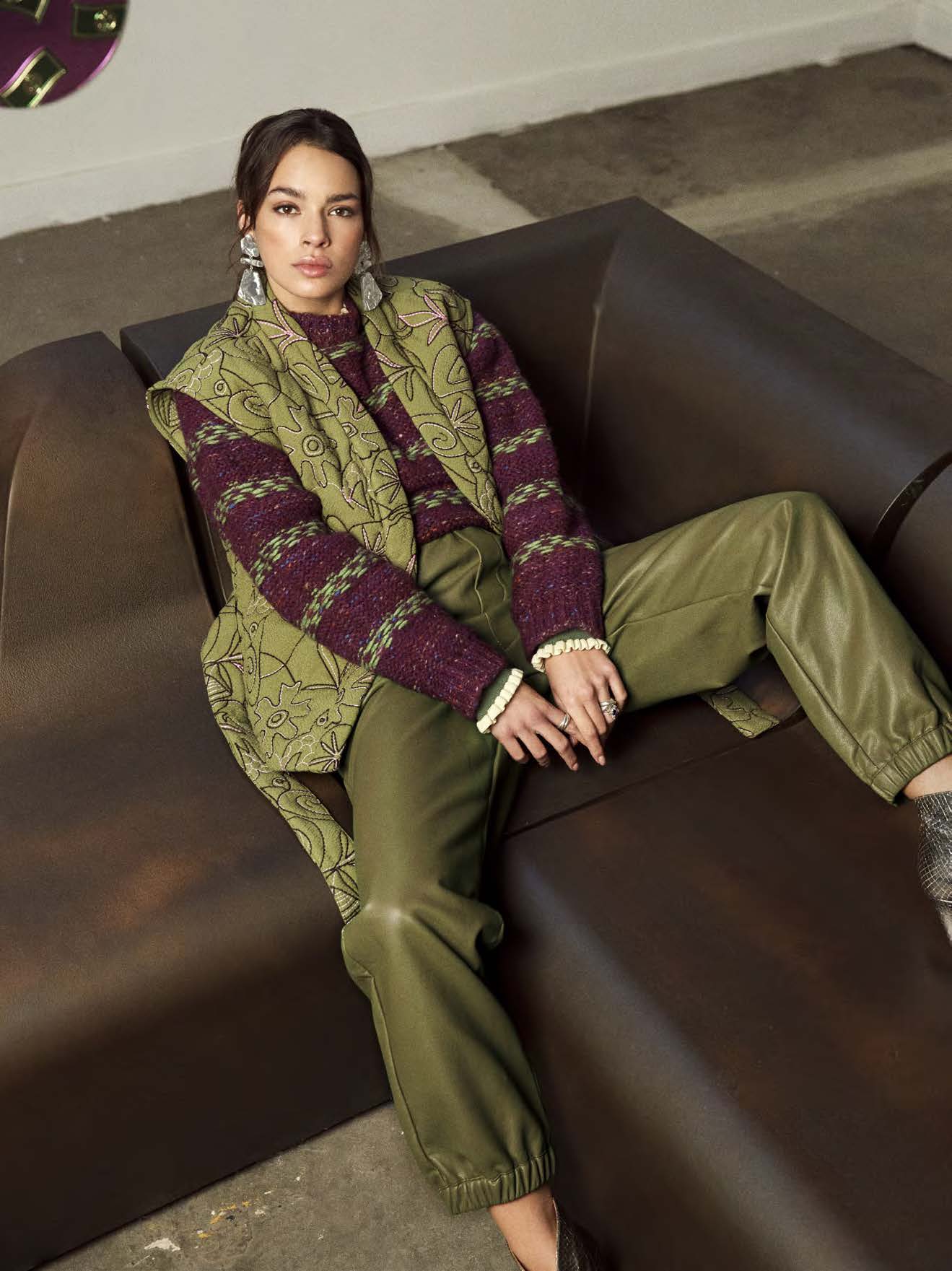 SP7382 | GILET – Dreams Olive Green | POM AMSTERDAM
