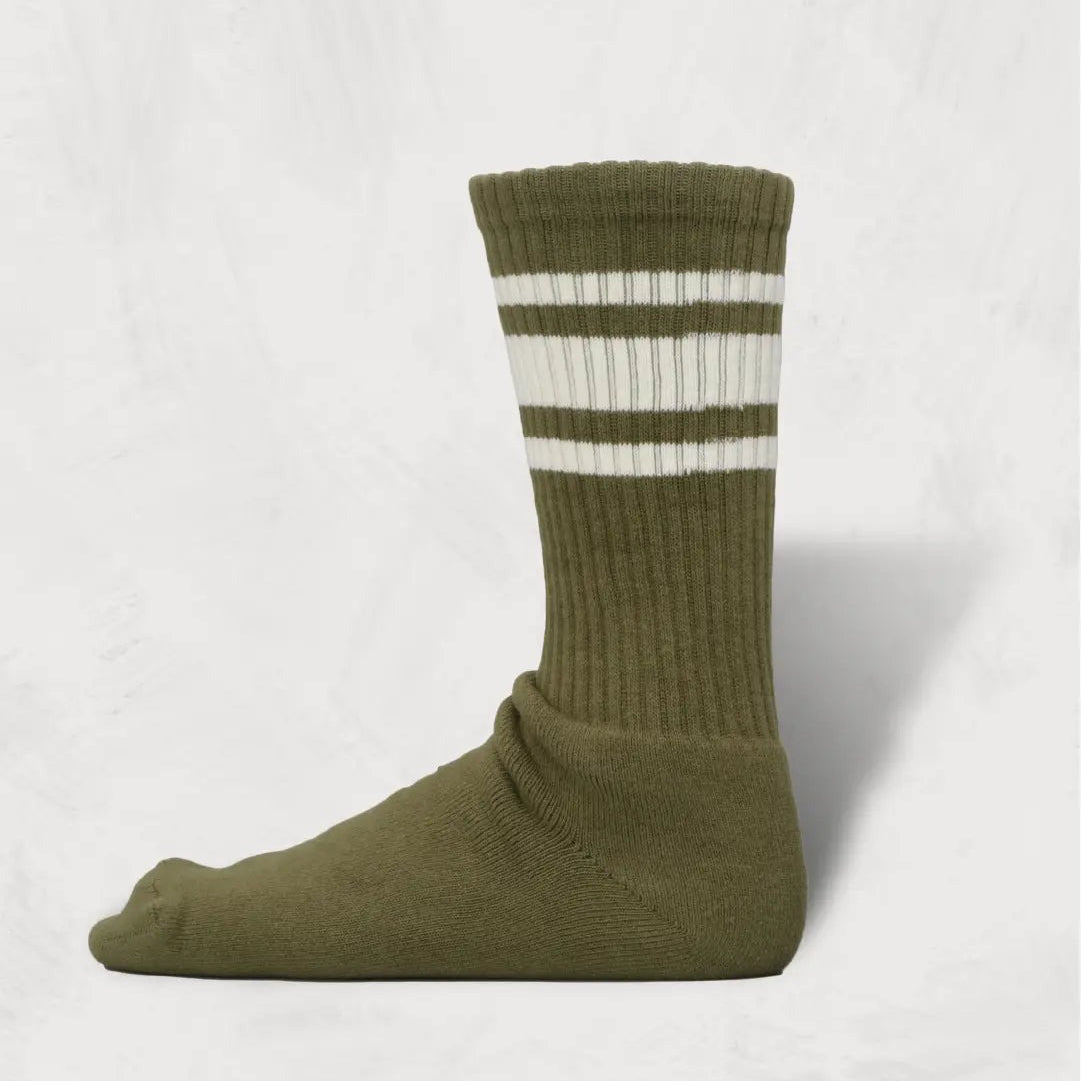 80's Skater Socks | 3rd Collection | Color:Gray-Ecru / Olive-Ecru / Black-Ecru SW-11-3【DECKA QUALITY SOCKS_デカクオリティソックス】【SHOWATABÉ】【ネコポス選択可能】