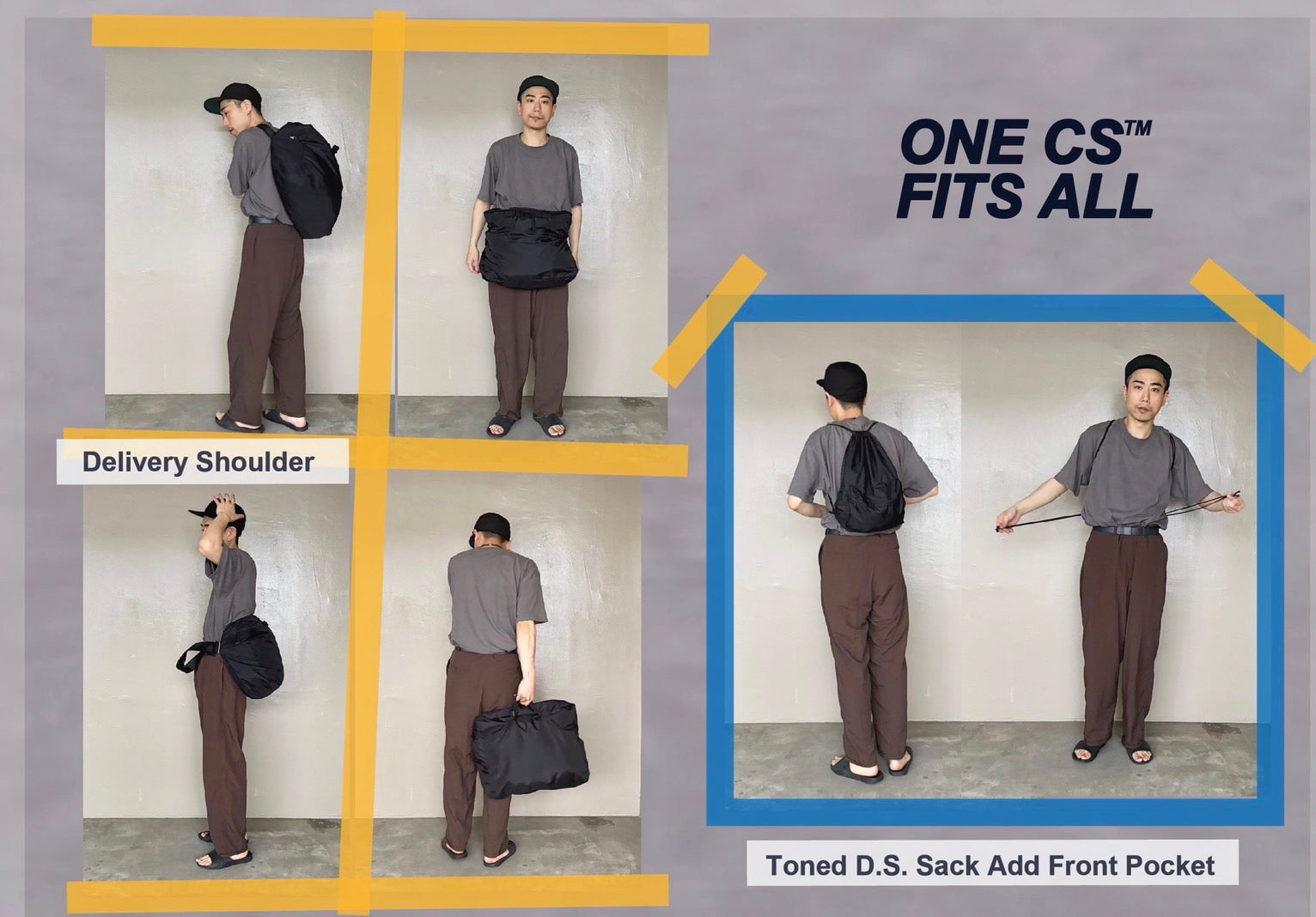 CSTM BAG-01 | Delivery Shoulder Large | Color:Black【SMOKE T ONE】【CS_One Cstm Fits All Made In USA】【archive】