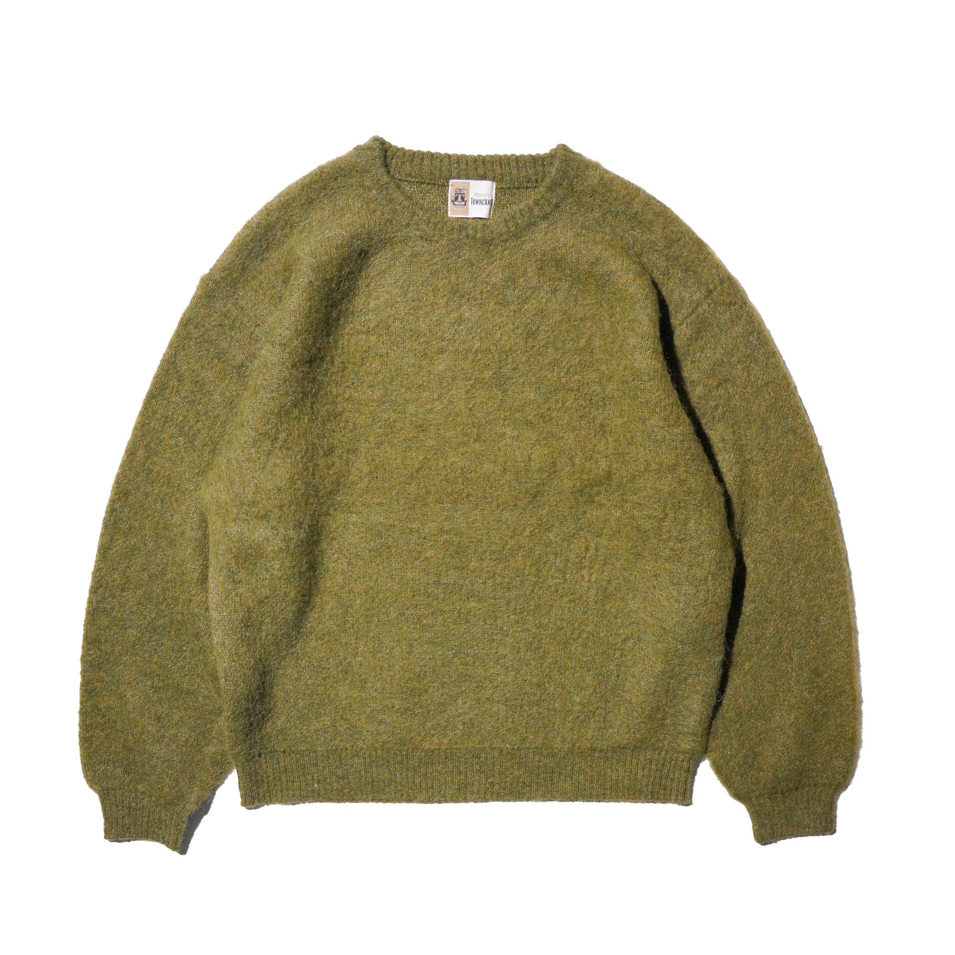 Mohair Shaggy Crew Sweater – Olive | TOWNCRAFT | 入荷予定アイテム