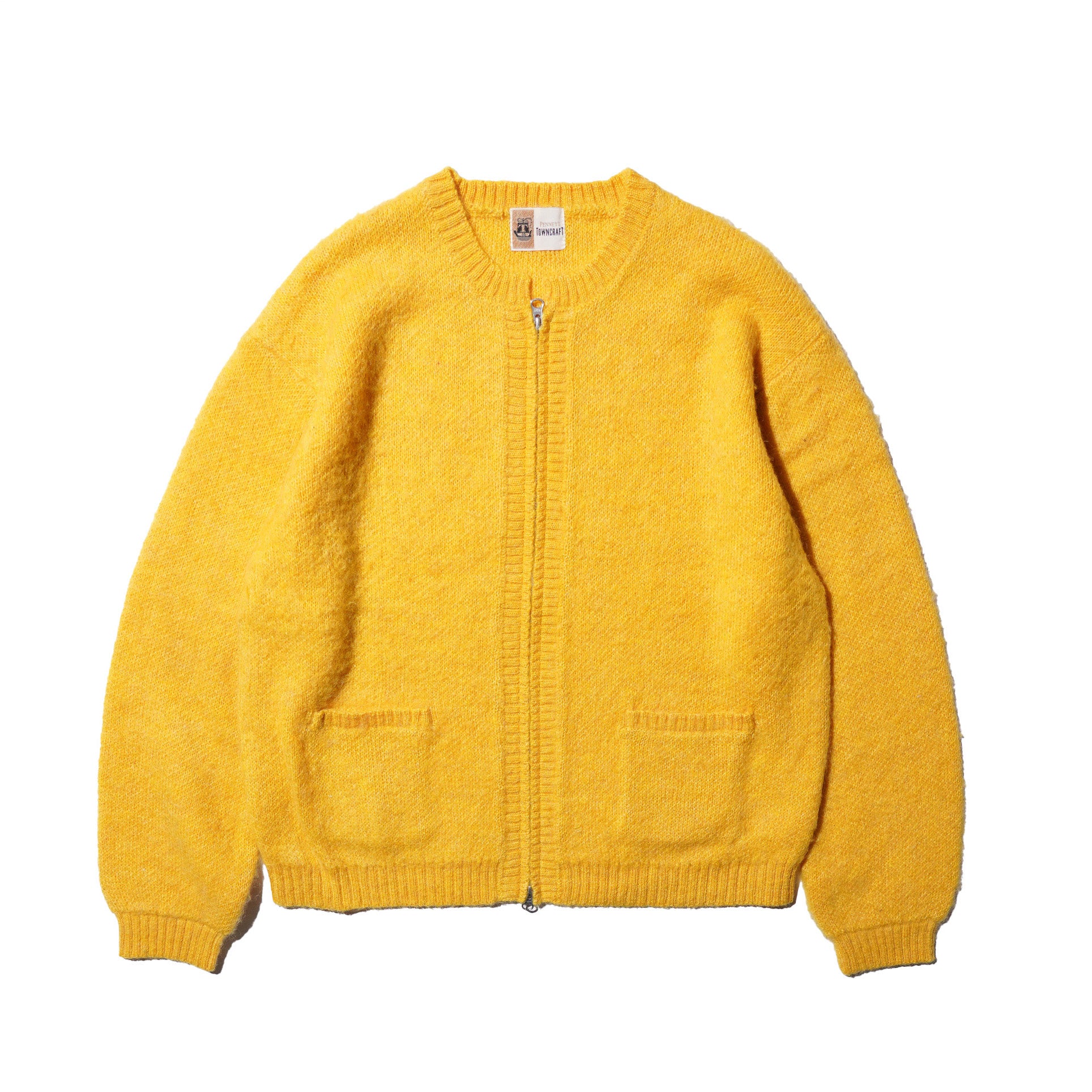 Mohair Shaggy Zip-Up Cardigan – Yellow | TOWNCRAFT | 入荷予定アイテム