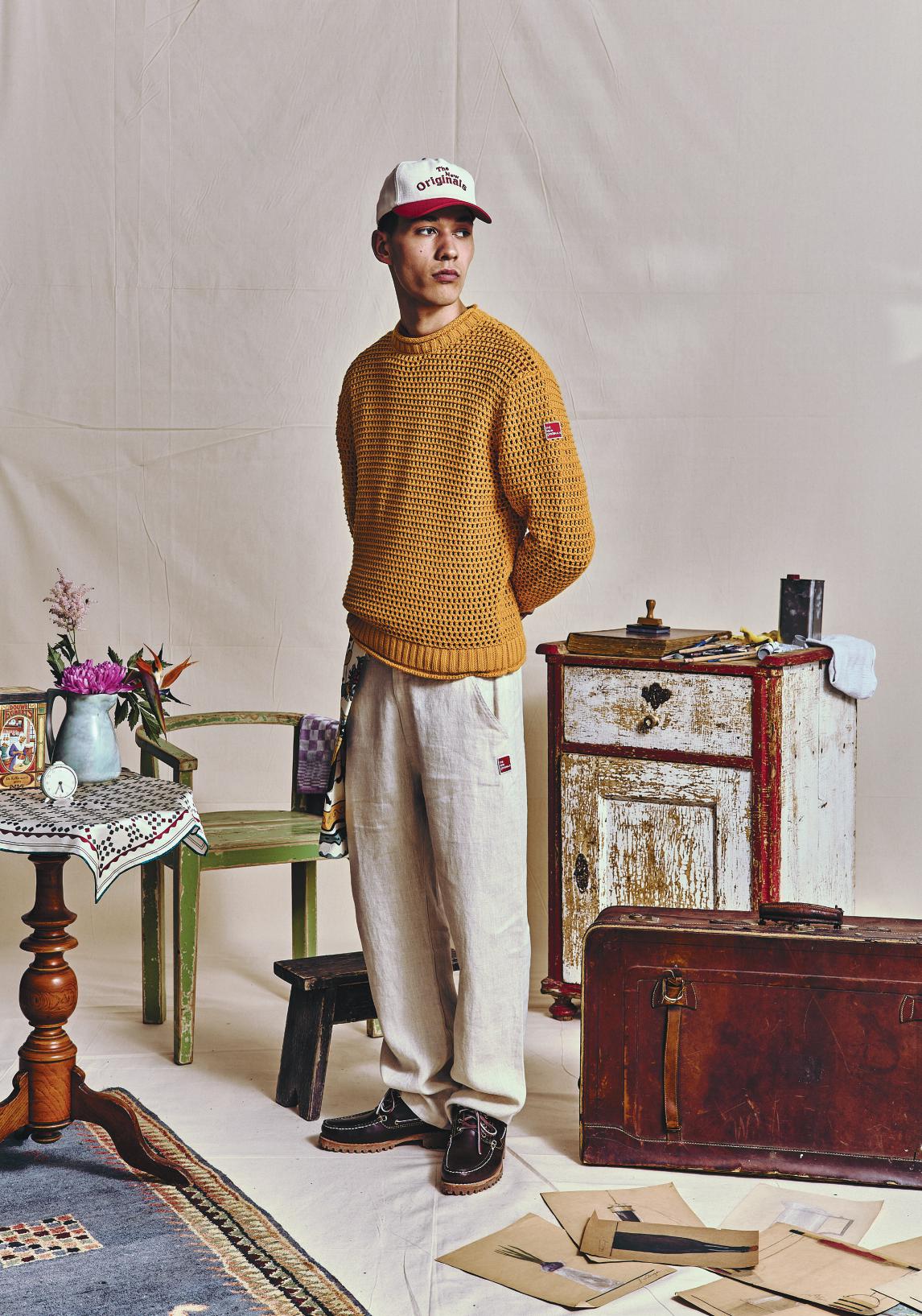 tno-05 | Open Knit Crewneck – Gold Fusion | THE NEW ORIGINALS
