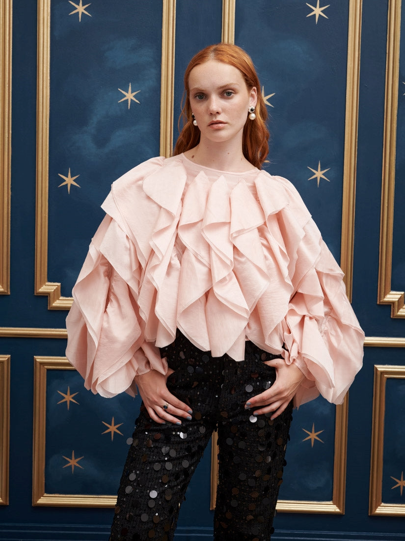 30SJ03TO580PNK | Romanced Ruffle Top【SISTER JANE_シスタージェーン】【archive】