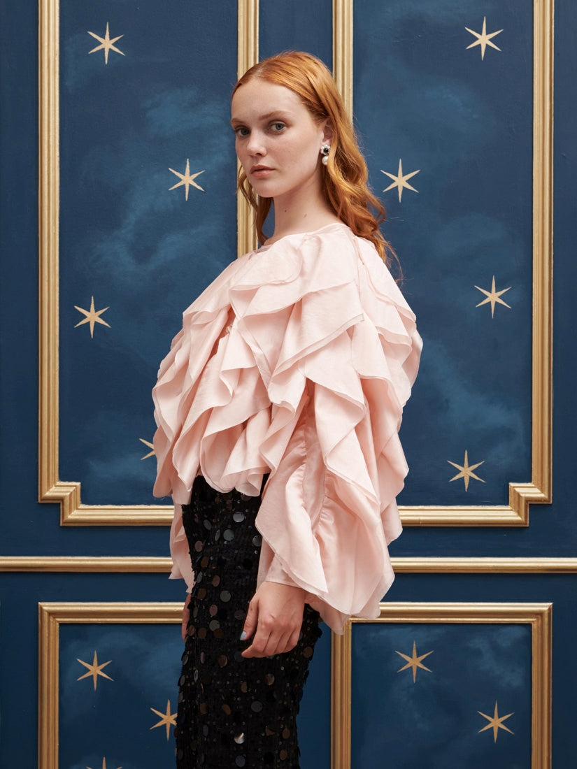 30SJ03TO580PNK | Romanced Ruffle Top【SISTER JANE_シスタージェーン】【archive】