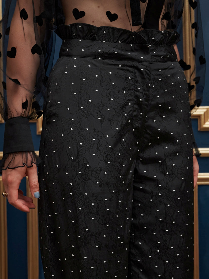 30SJ03TR216BLK | Waltz Ruffle Trousers【SISTER JANE_シスタージェーン】