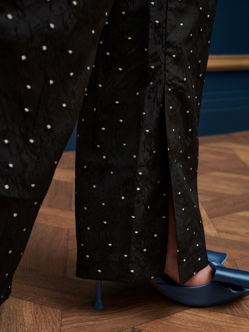 30SJ03TR216BLK | Waltz Ruffle Trousers【SISTER JANE_シスタージェーン】