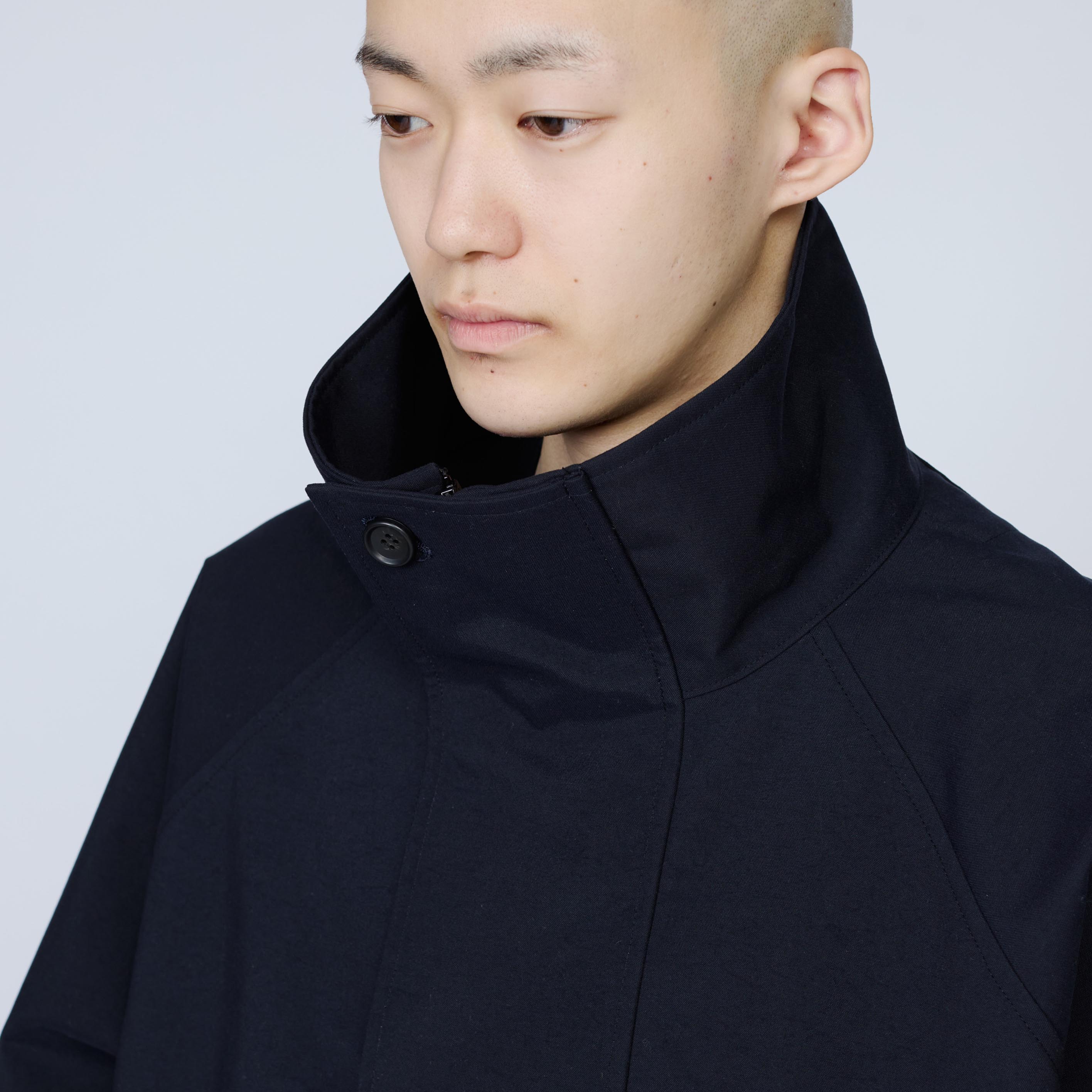 3レイヤー スタンドカラーコート | Color_Color: Dark Navy | No__185_color: dark navy【UNTRACE_アントレース】