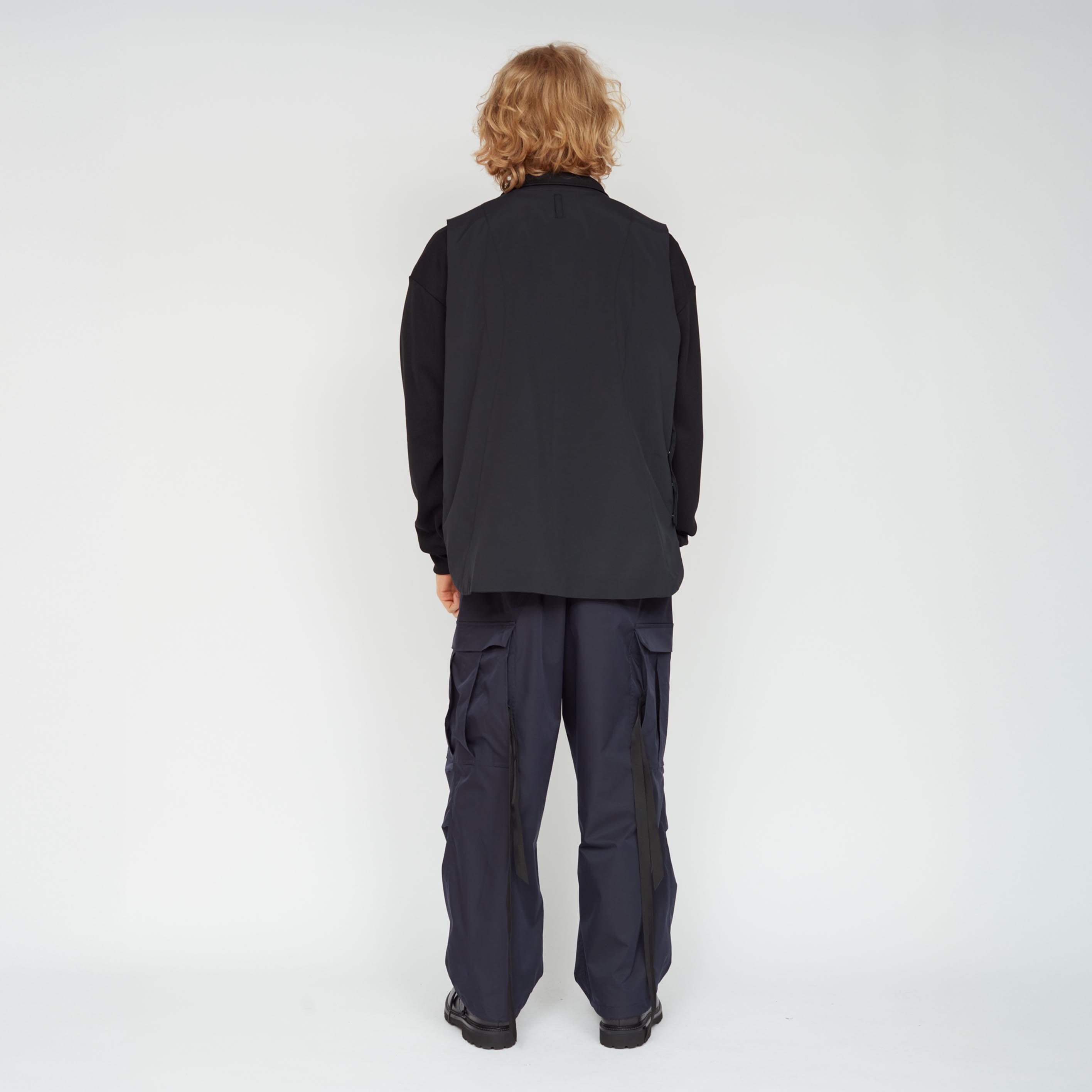 _158_Dark Navy | ジッパーベスト | Color:Dark Navy【UNTRACE_アントレース】