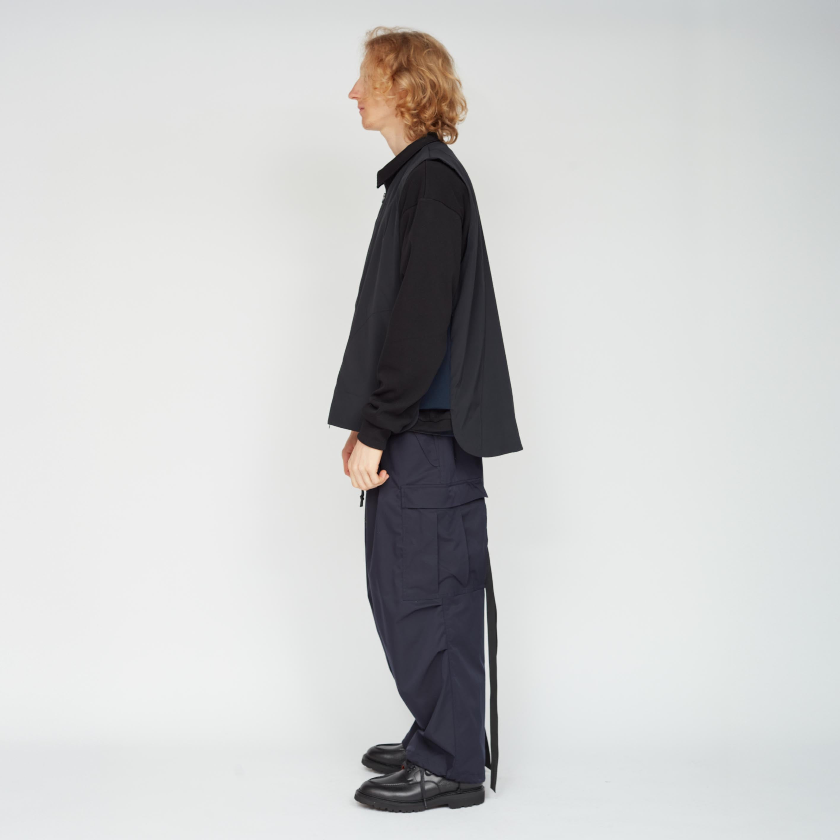 _158_Dark Navy | ジッパーベスト | Color:Dark Navy【UNTRACE_アントレース】