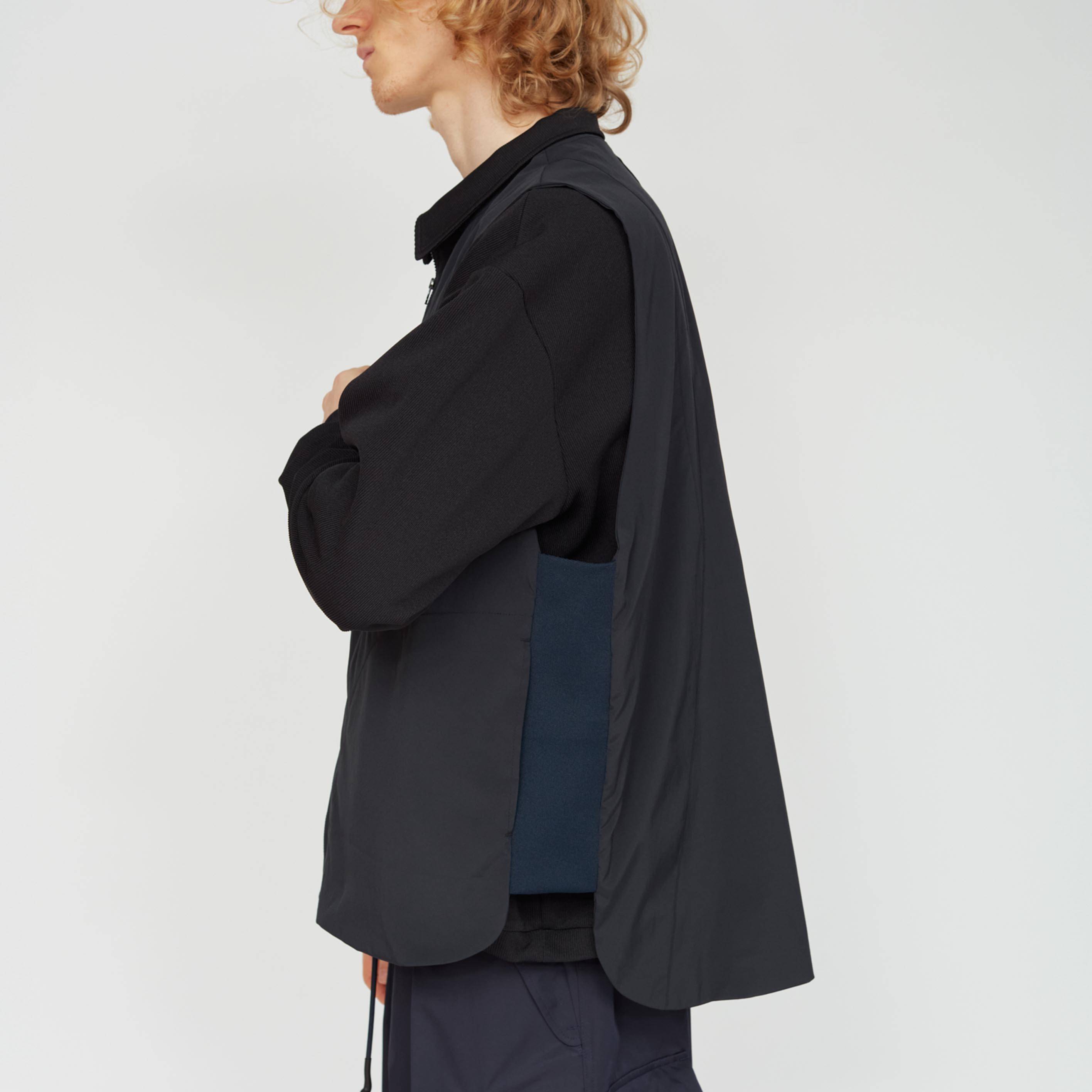 _158_Dark Navy | ジッパーベスト | Color:Dark Navy【UNTRACE_アントレース】
