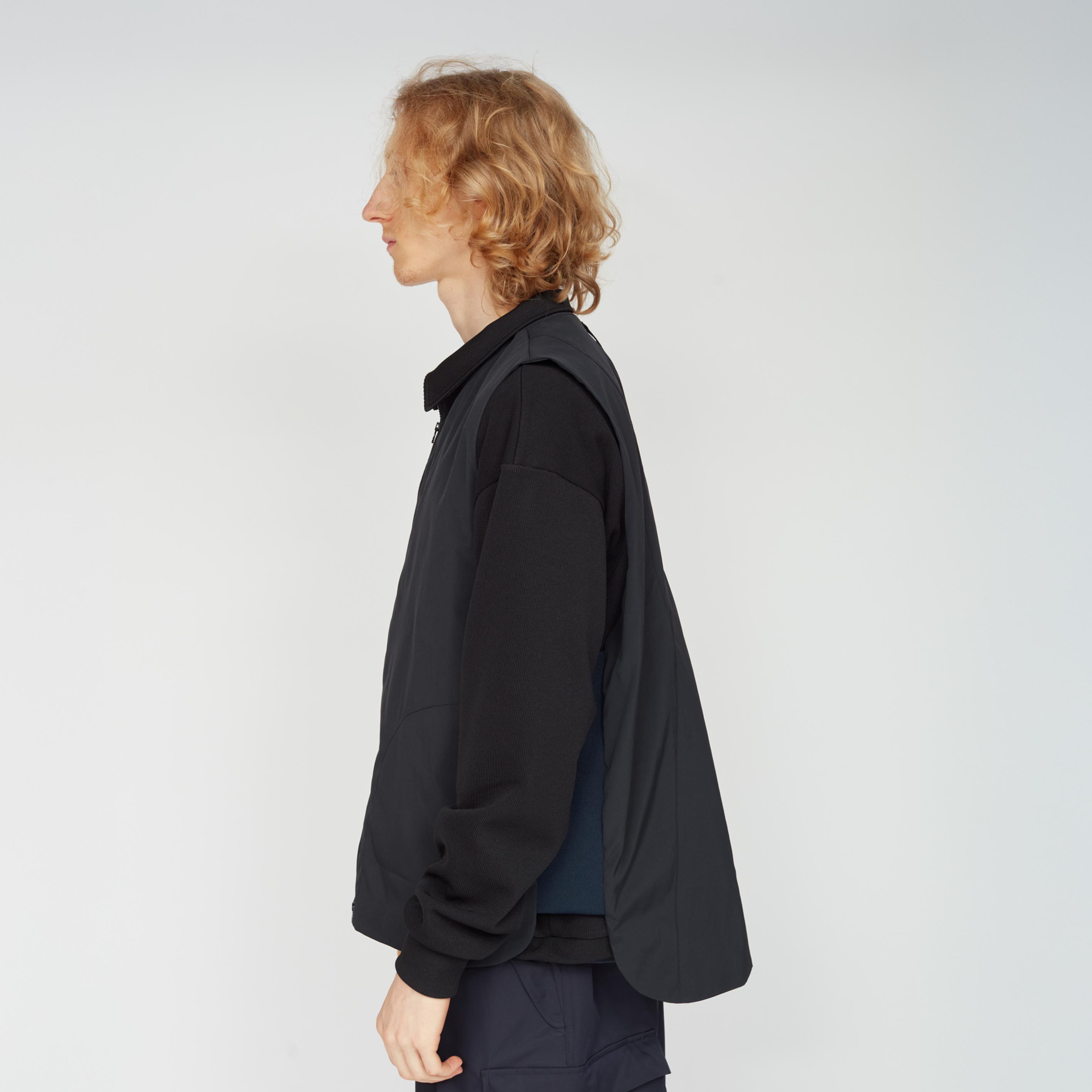 _158_Dark Navy | ジッパーベスト | Color:Dark Navy【UNTRACE_アントレース】