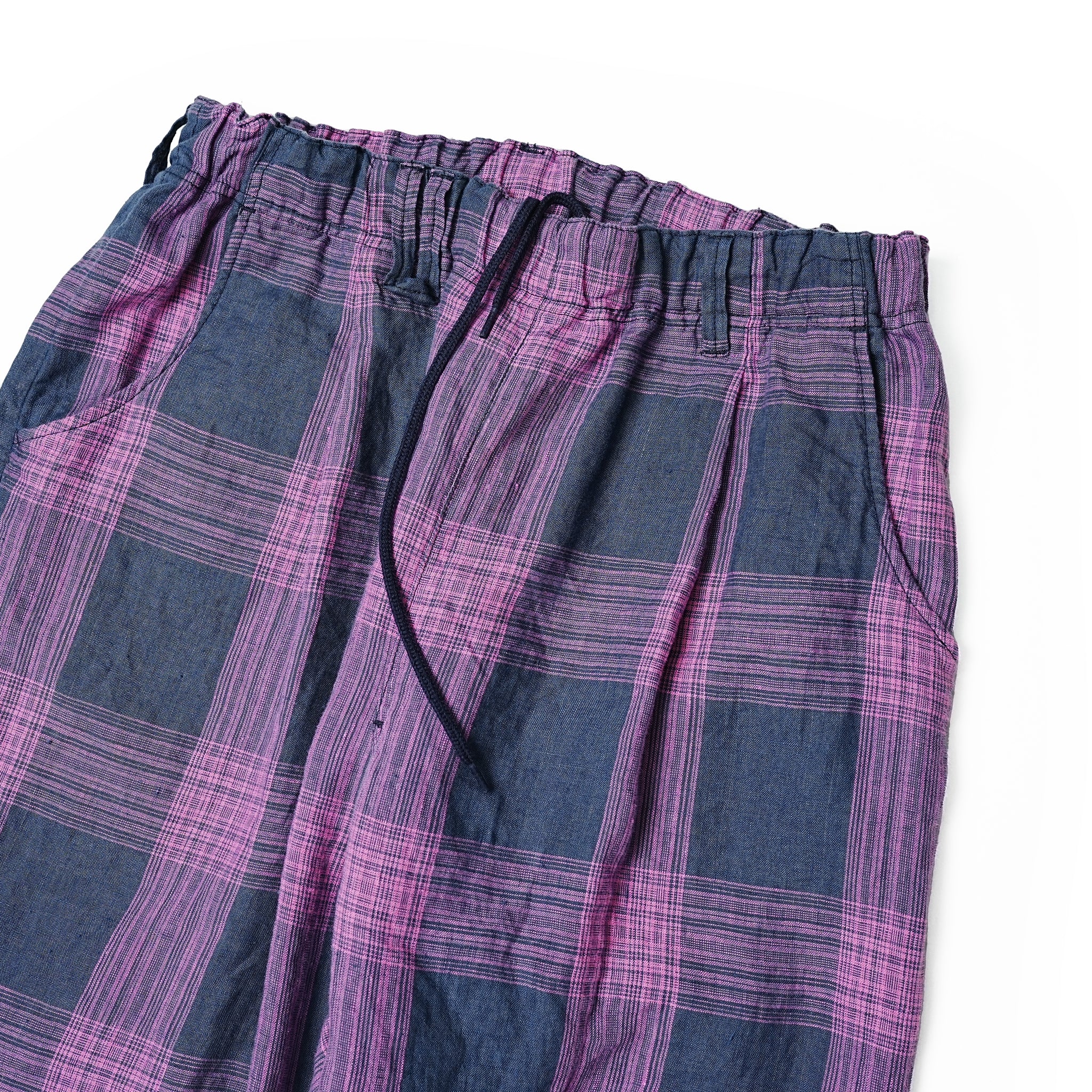 VOO-1172 | BIG CHECK EZ SLACKS | Color:Sax/Navy【VOO_ヴォー】