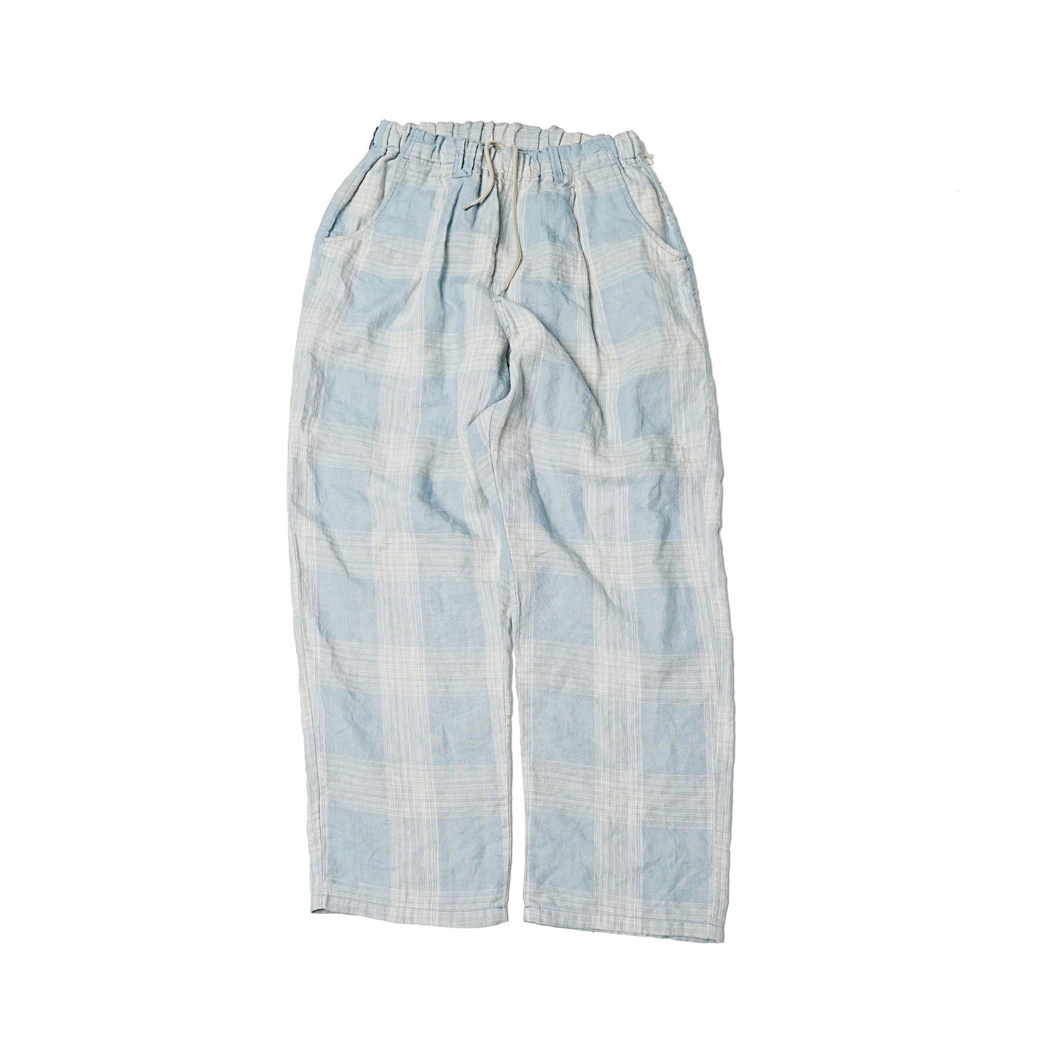 VOO-1172 | BIG CHECK EZ SLACKS | Color:Sax/Navy【VOO_ヴォー】