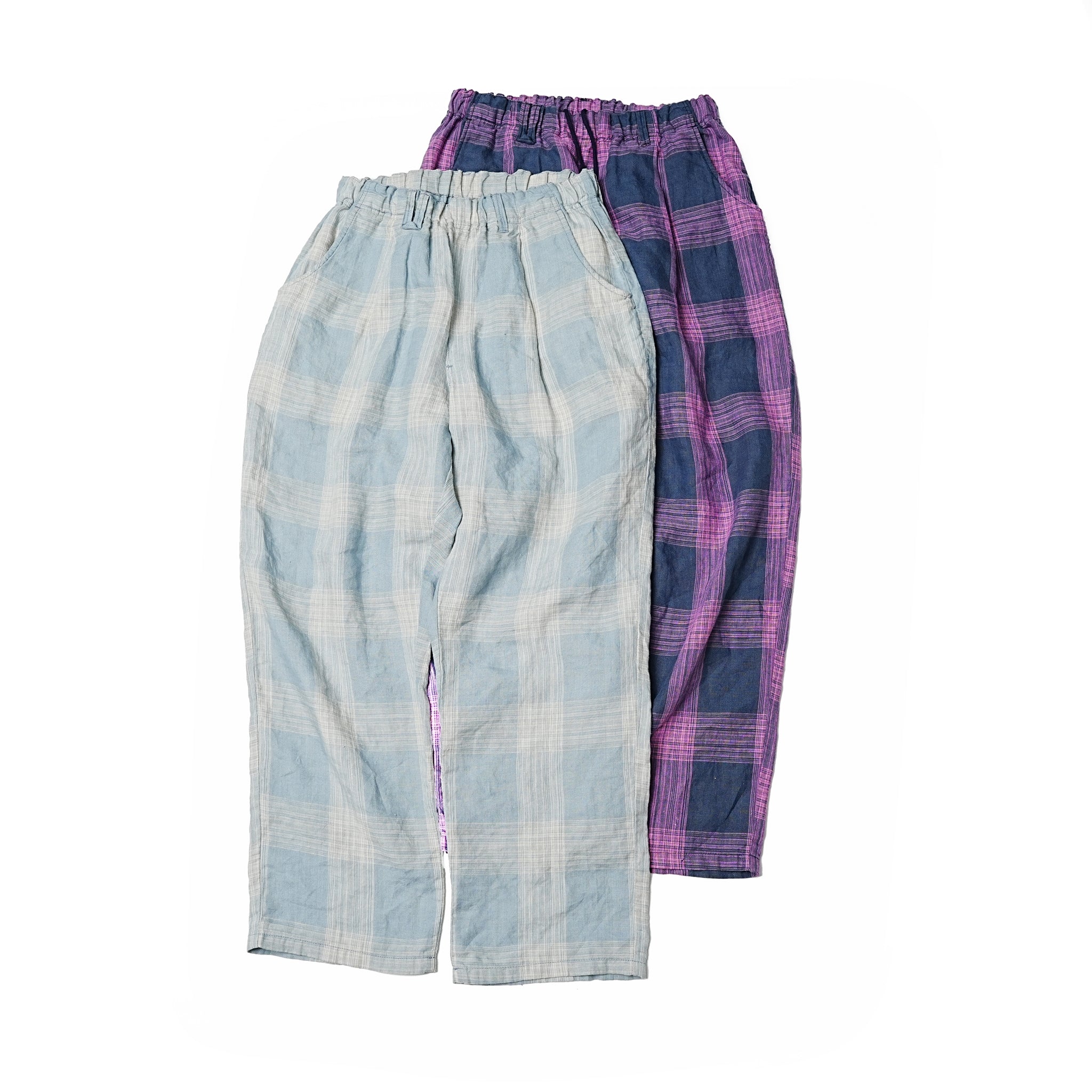 VOO-1172 | BIG CHECK EZ SLACKS | Color:Sax/Navy【VOO_ヴォー】