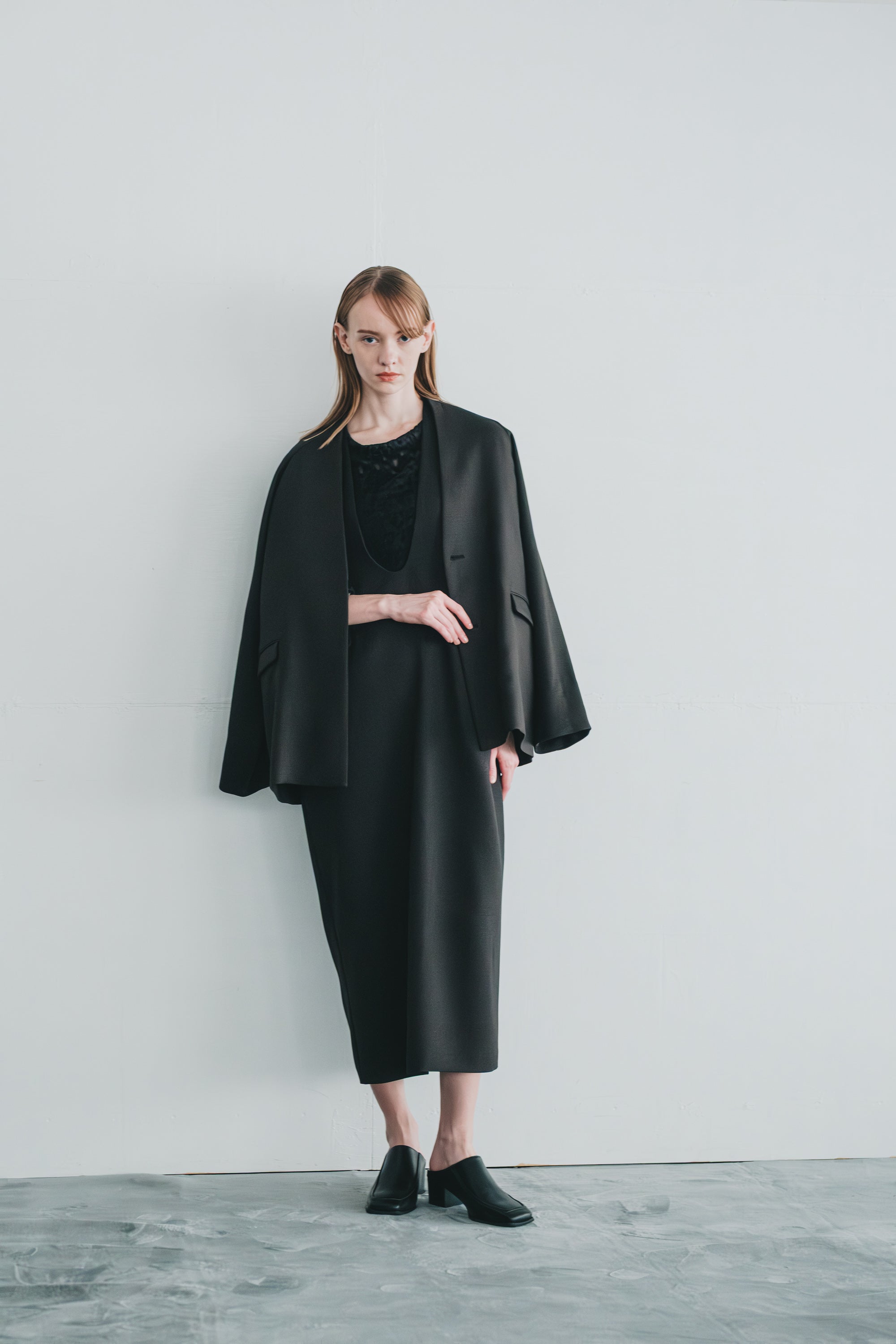 chic tweed over jacket | Color_Black | No_wht25fjk4049_bk【WHYTO_ホワイト】