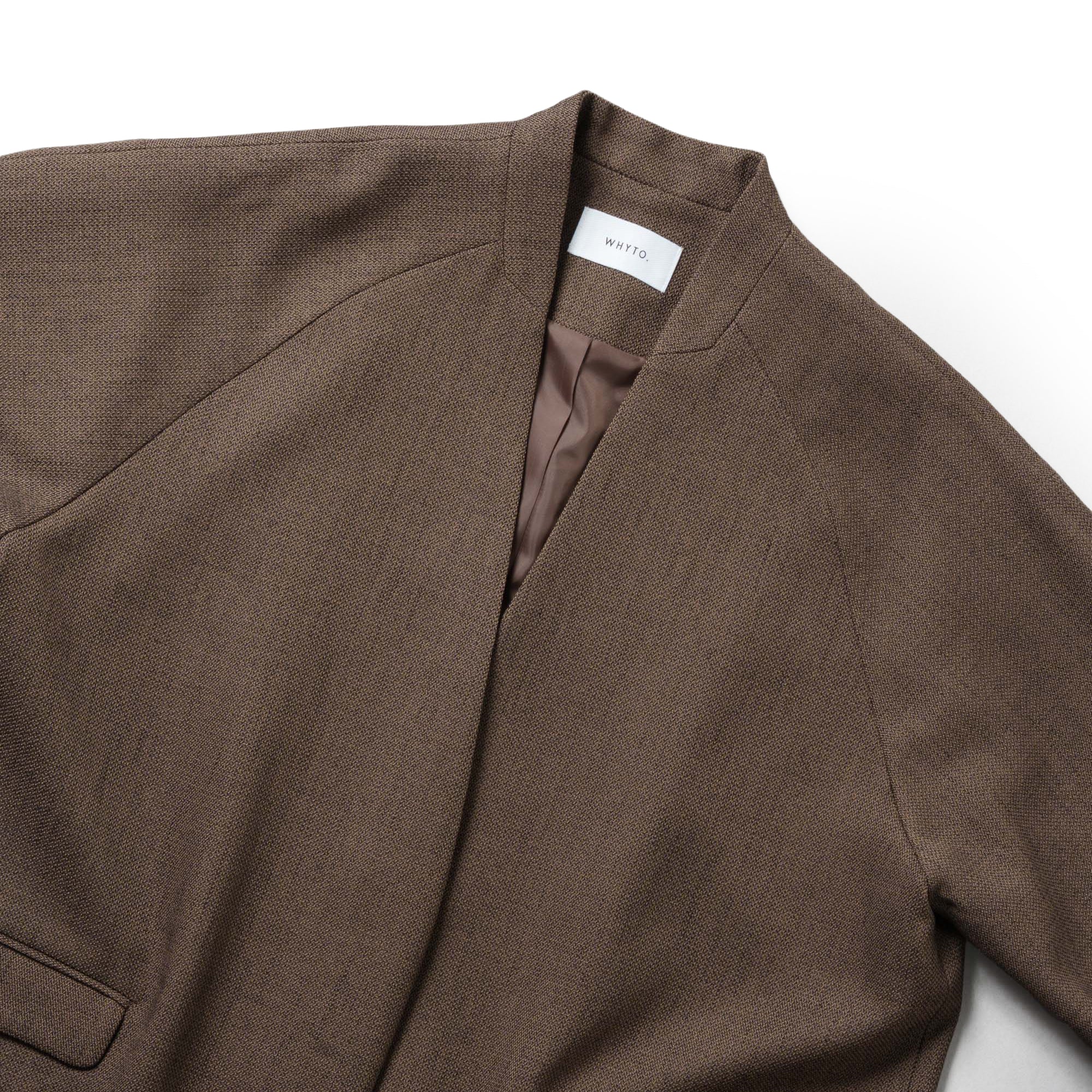 chic tweed over jacket | Color_Brown | No_wht25fjk4049_br【WHYTO_ホワイト】【入荷予定アイテム・入荷連絡可能】