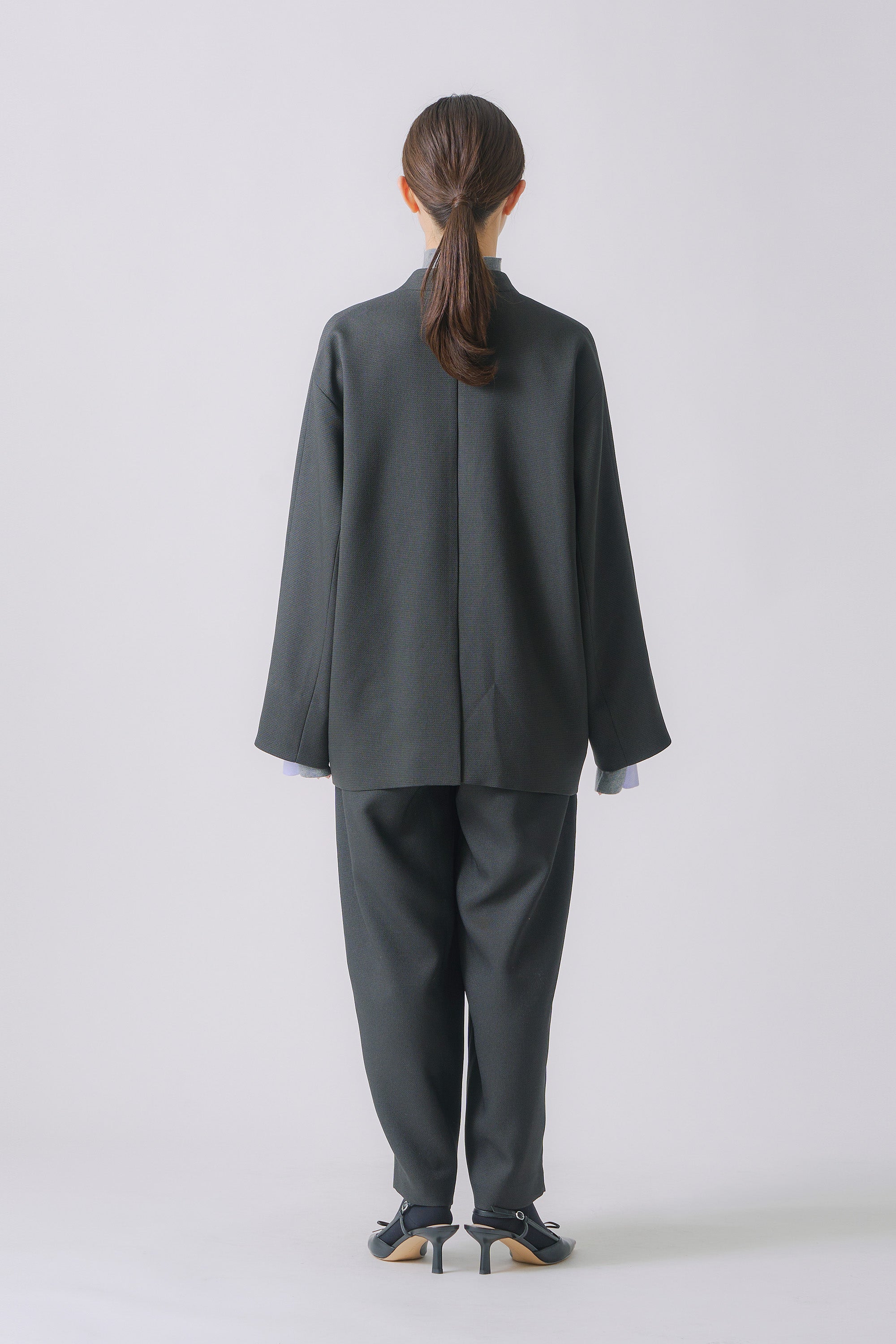 chic tweed over jacket | Color_Black | No_wht25fjk4049_bk【WHYTO_ホワイト】