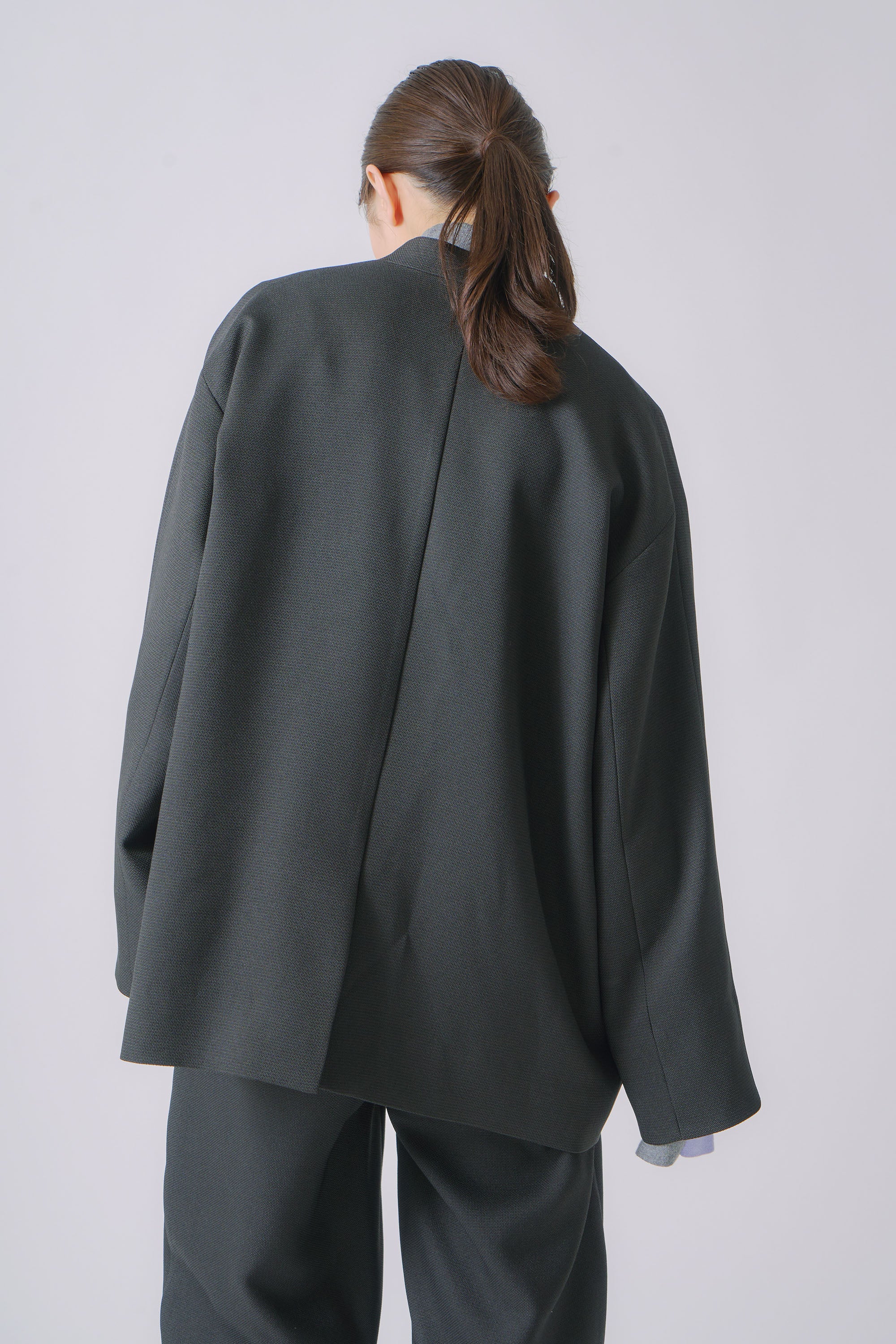 chic tweed over jacket | Color_Black | No_wht25fjk4049_bk【WHYTO_ホワイト】【入荷予定アイテム・入荷連絡可能】