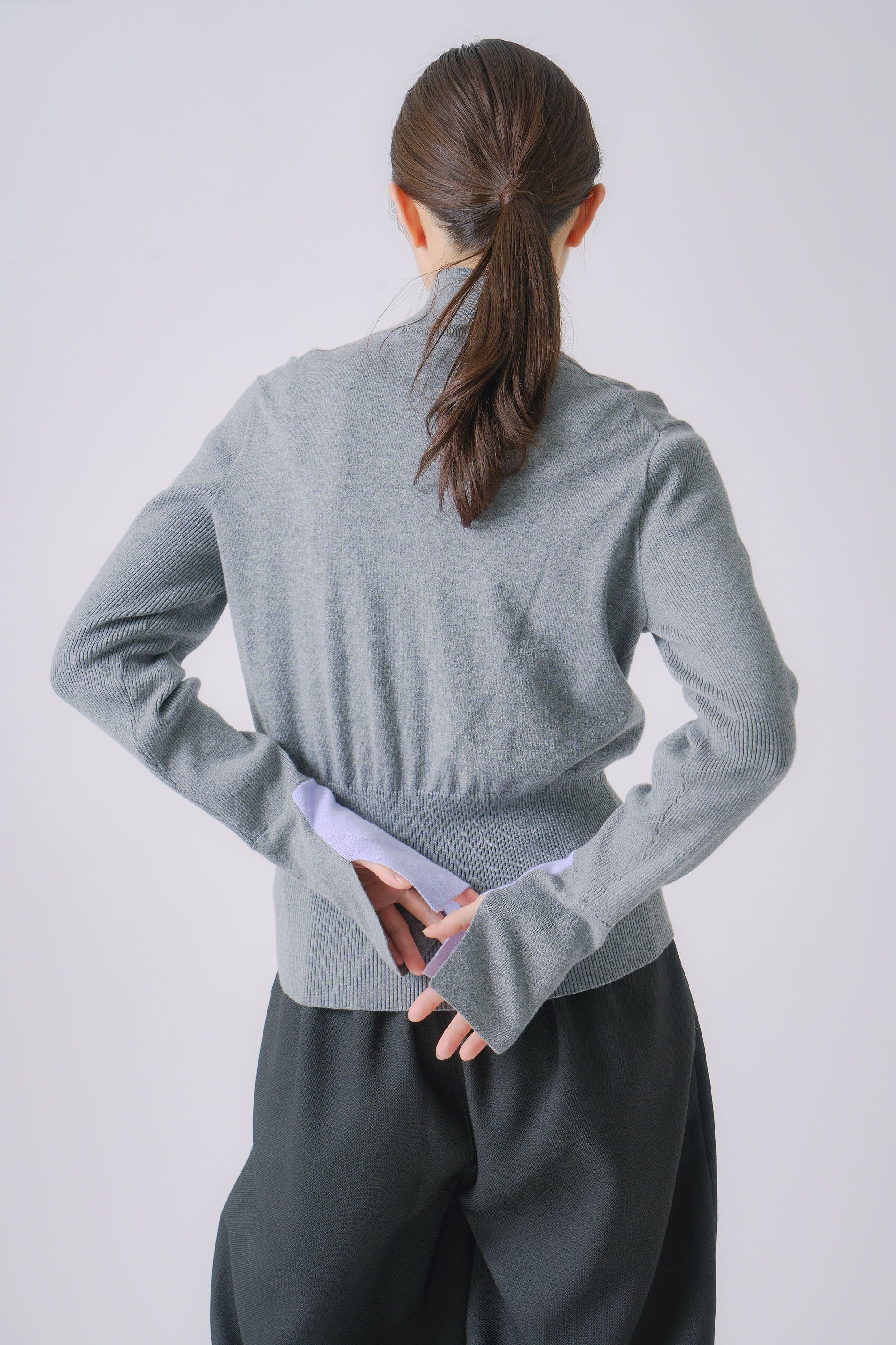 color block knit | Color_Gray | No_wht25fkn4039_gy【WHYTO_ホワイト】