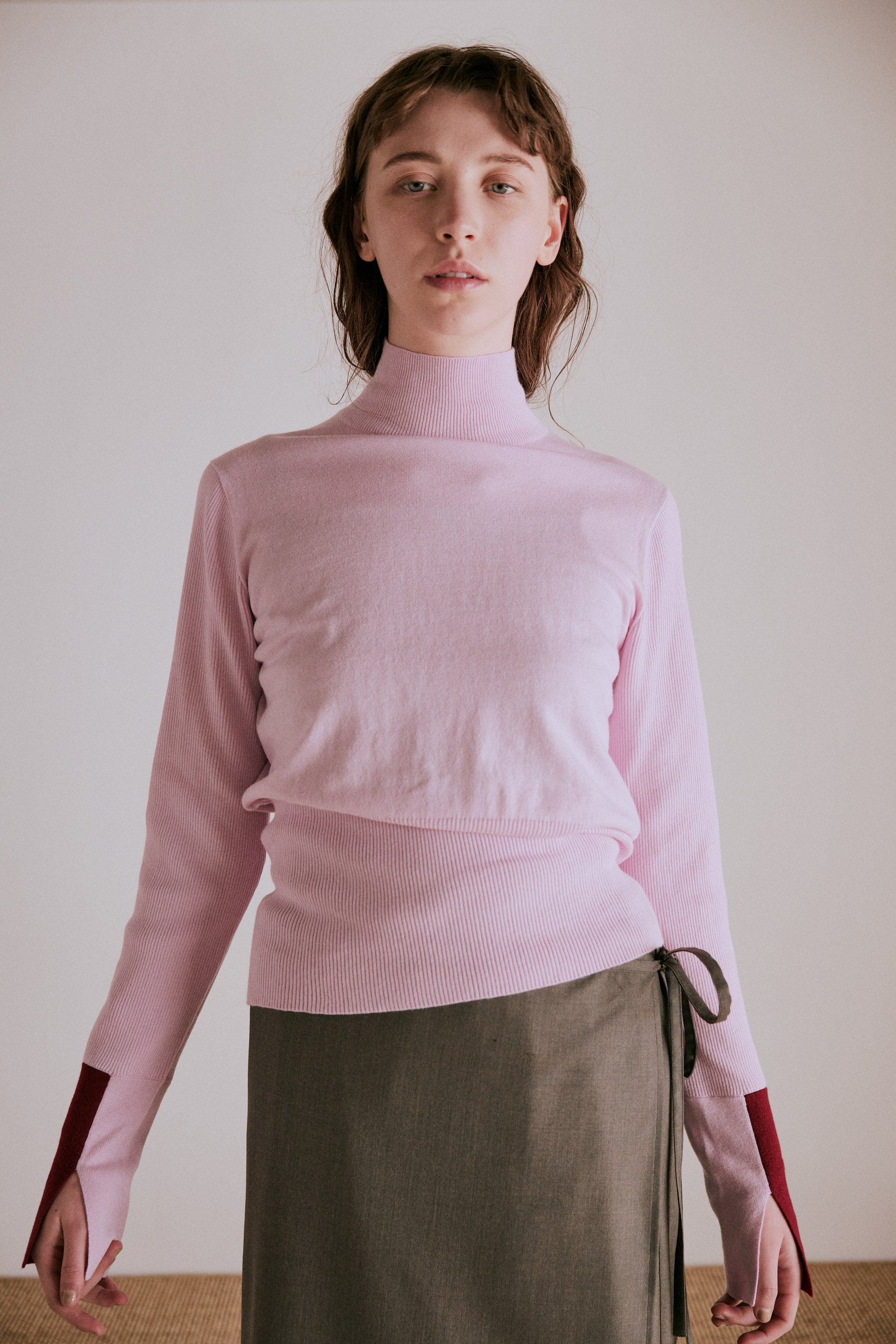 color block knit | Color_Light Pink | No_wht25fkn4039_ltpink【WHYTO_ホワイト】