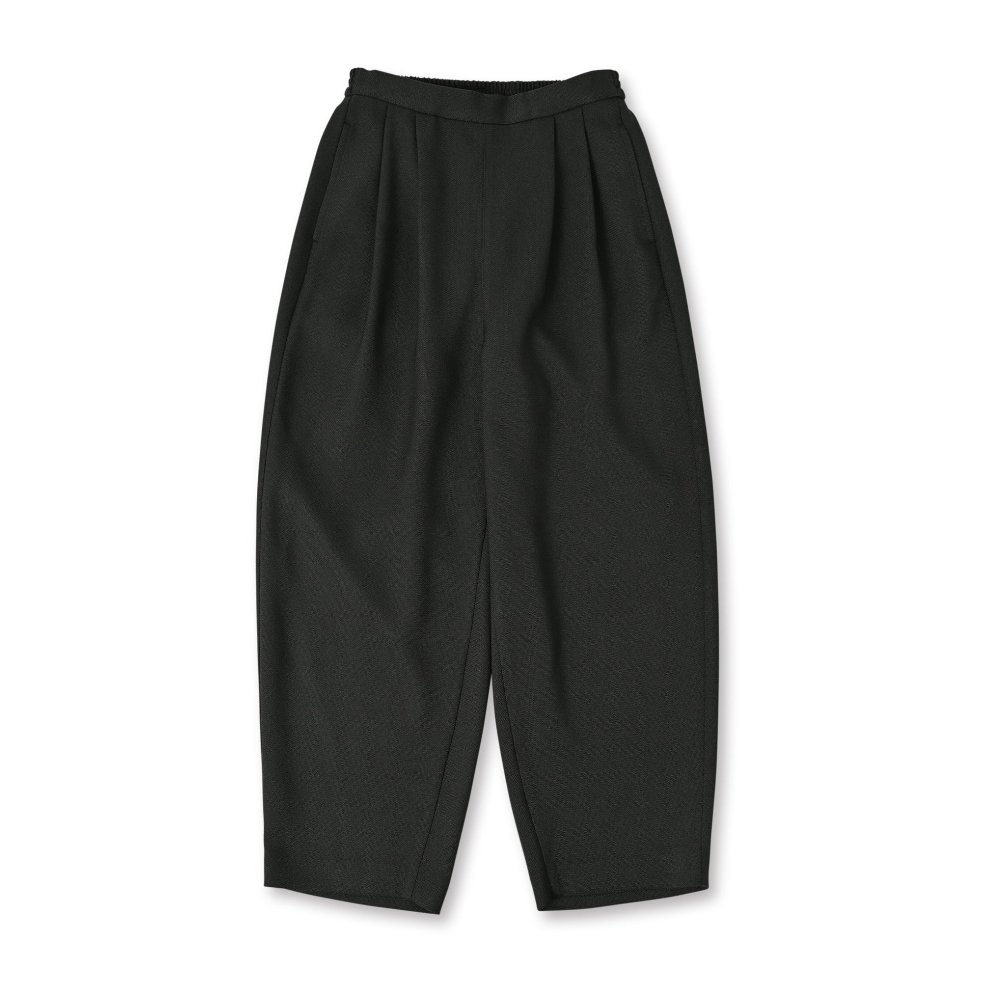 chic tweed round trouser | Color_Black | No_wht25fpt4057_bk【WHYTO_ホワイト】【入荷予定アイテム・入荷連絡可能】