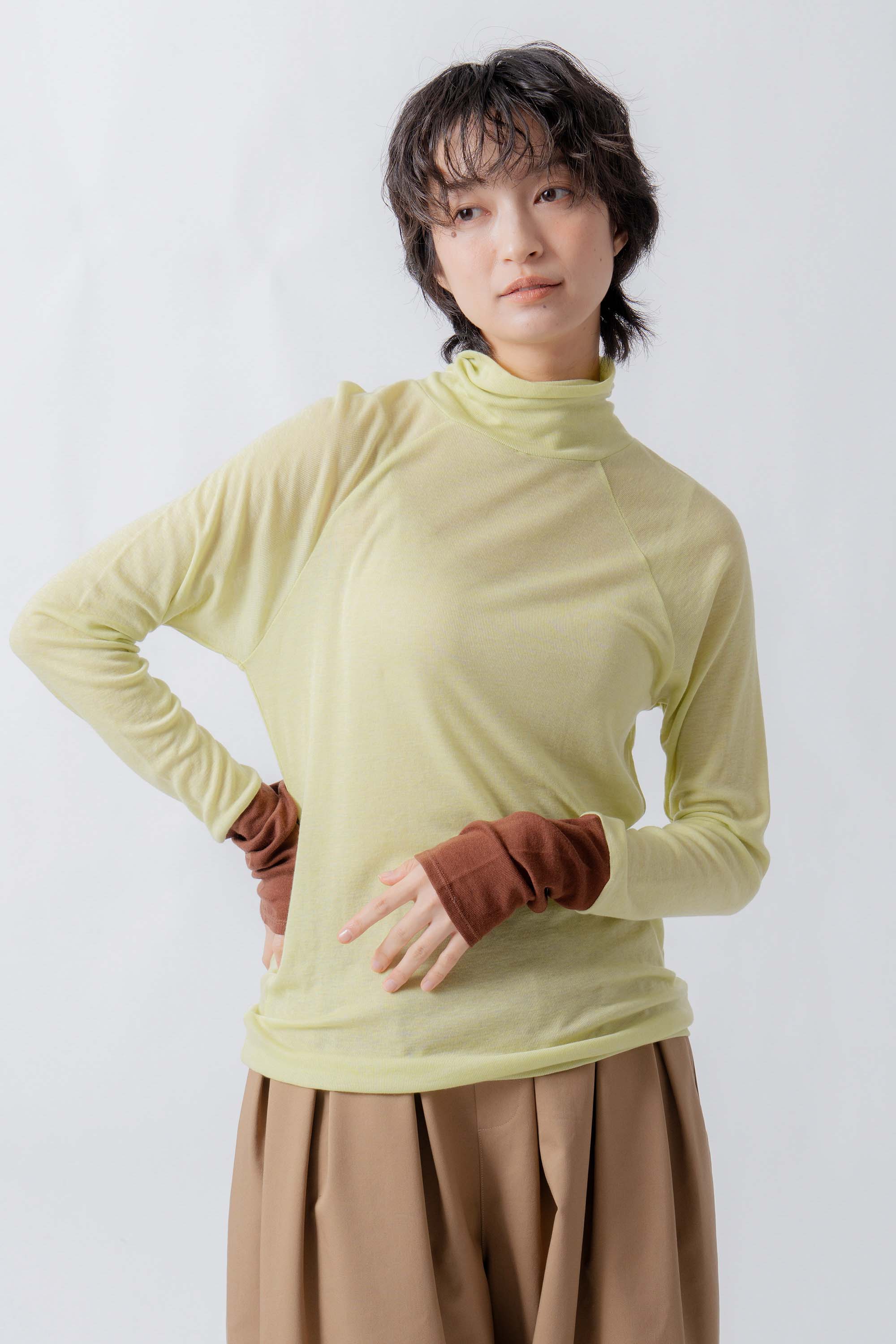 front button turtleneck – Lime | WHYTO | 入荷予定アイテム