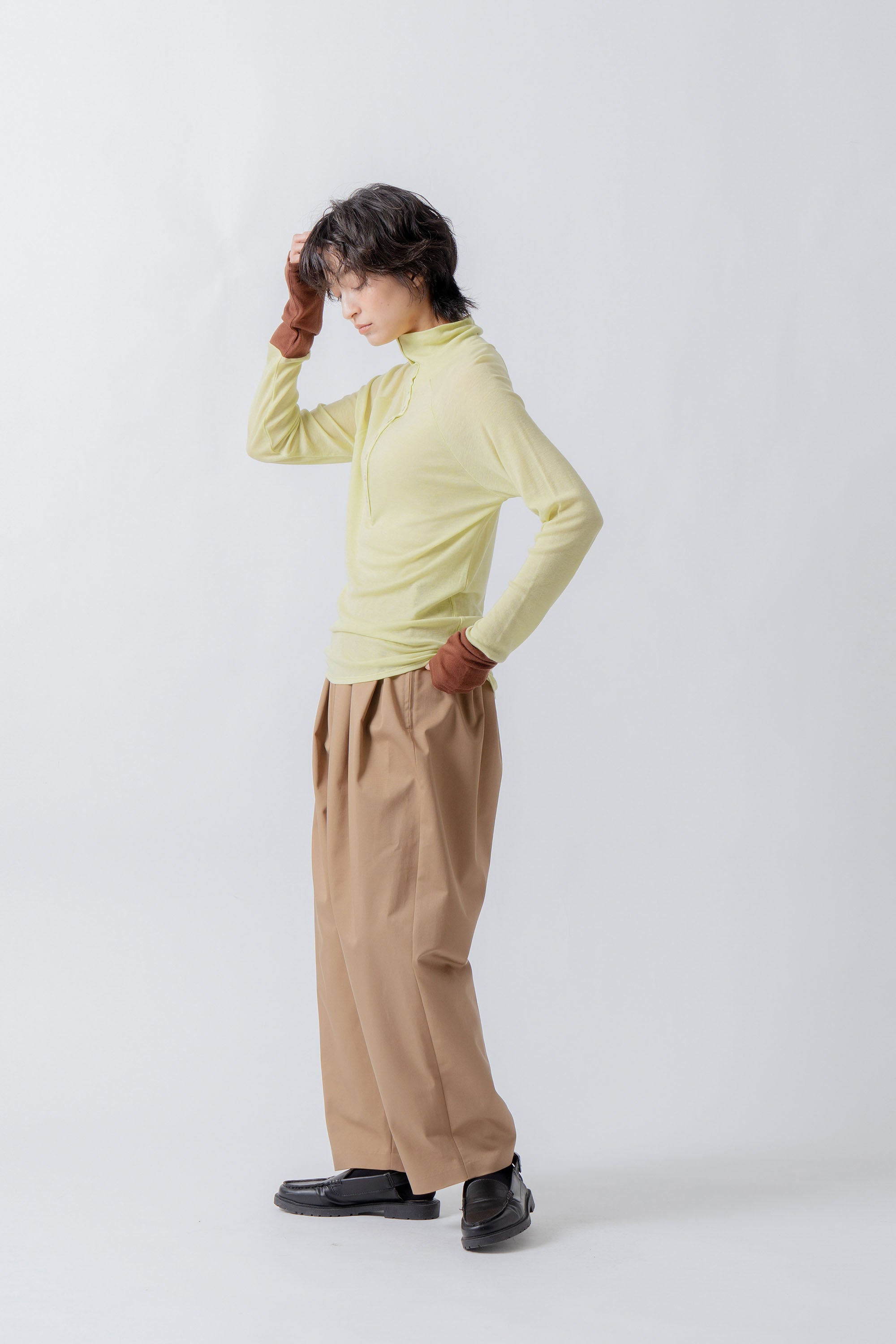 front button turtleneck – Lime | WHYTO | 入荷予定アイテム