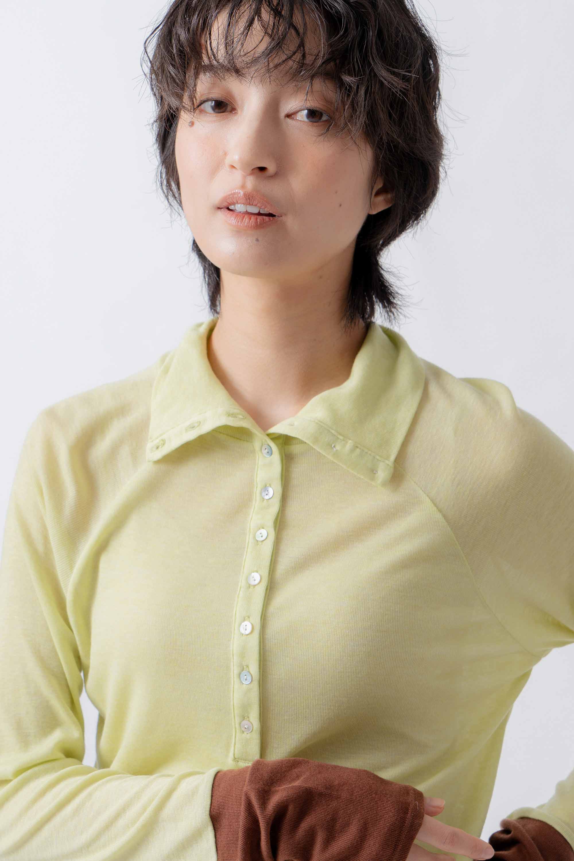 front button turtleneck – Lime | WHYTO | 入荷予定アイテム