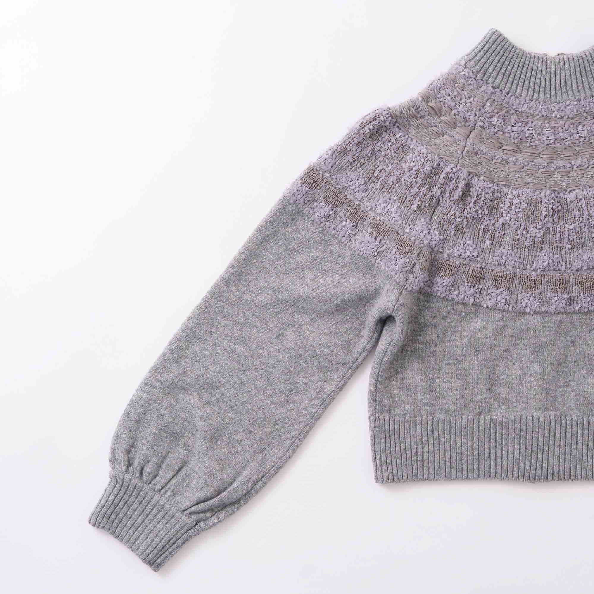 nordic pattern knit zip cardigan – Gray | WHYTO | 入荷予定アイテム
