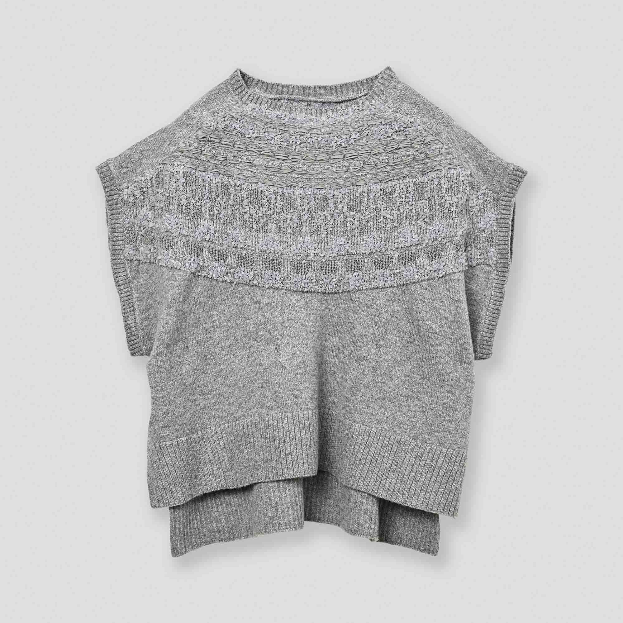 nordic pattern knit vest – Gray | WHYTO | 入荷予定アイテム