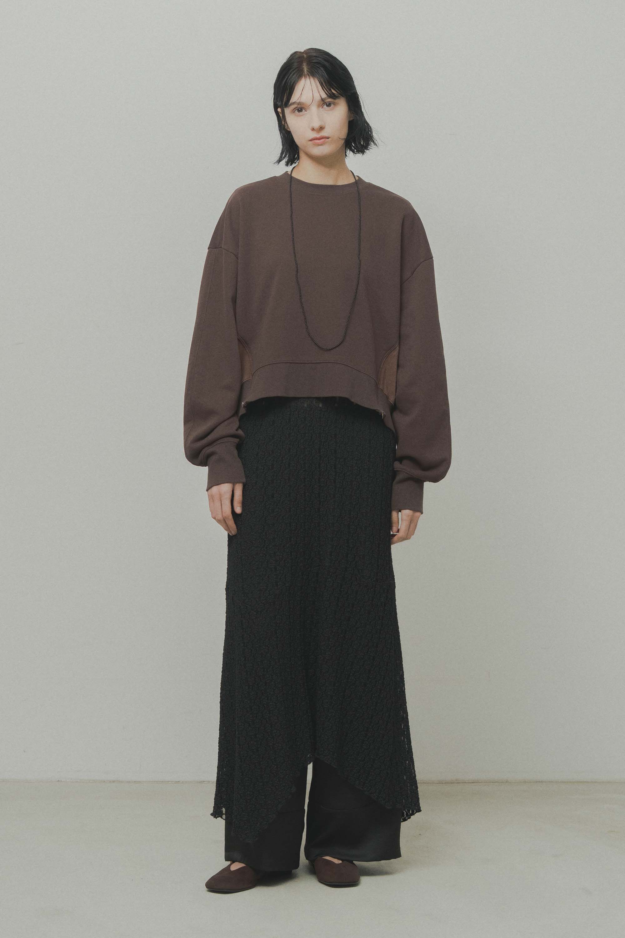 lace asymmetry skirt – Black | WHYTO | 入荷予定アイテム