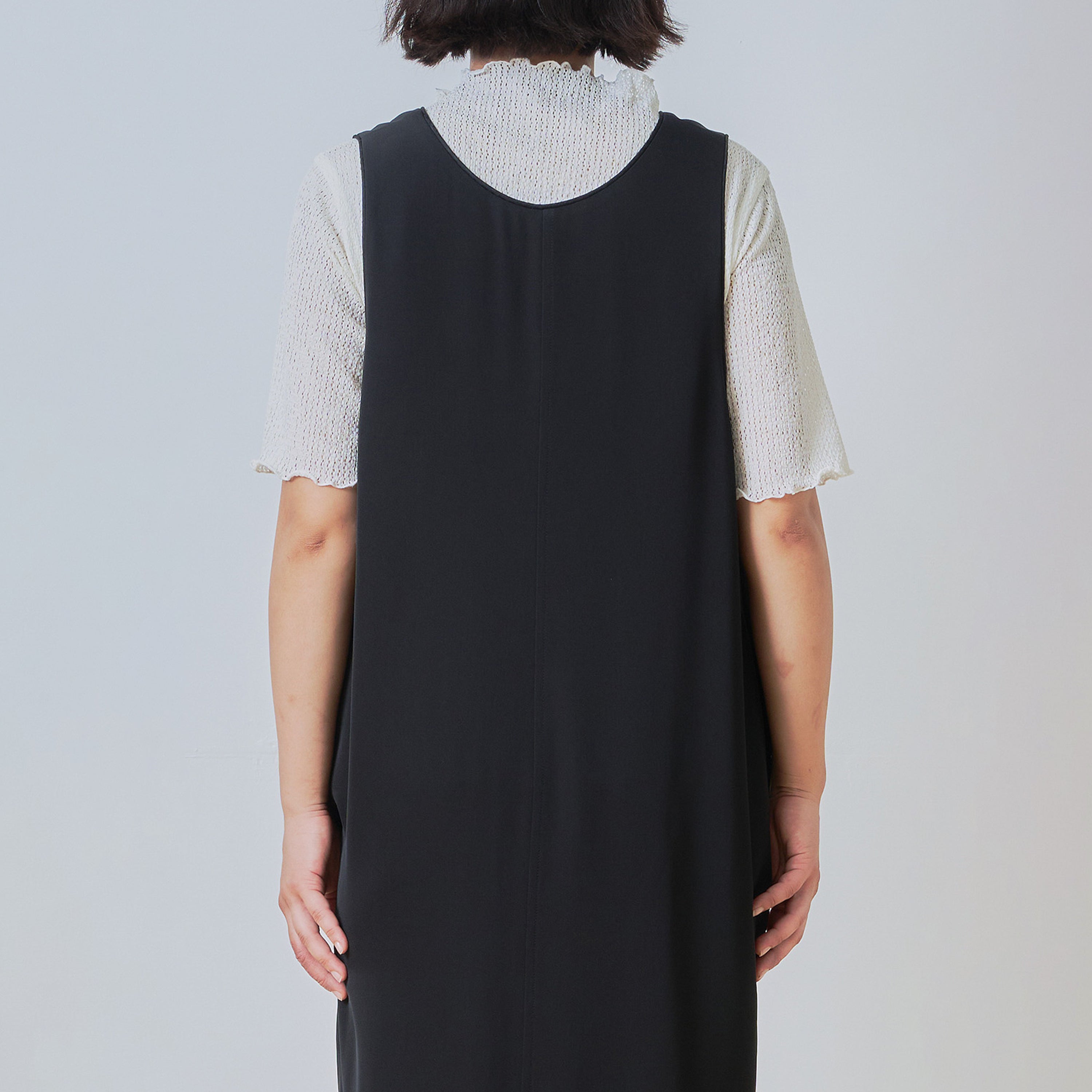 u neck cocoon dress – Black | WHT26HOP4079_Black | WHYTO