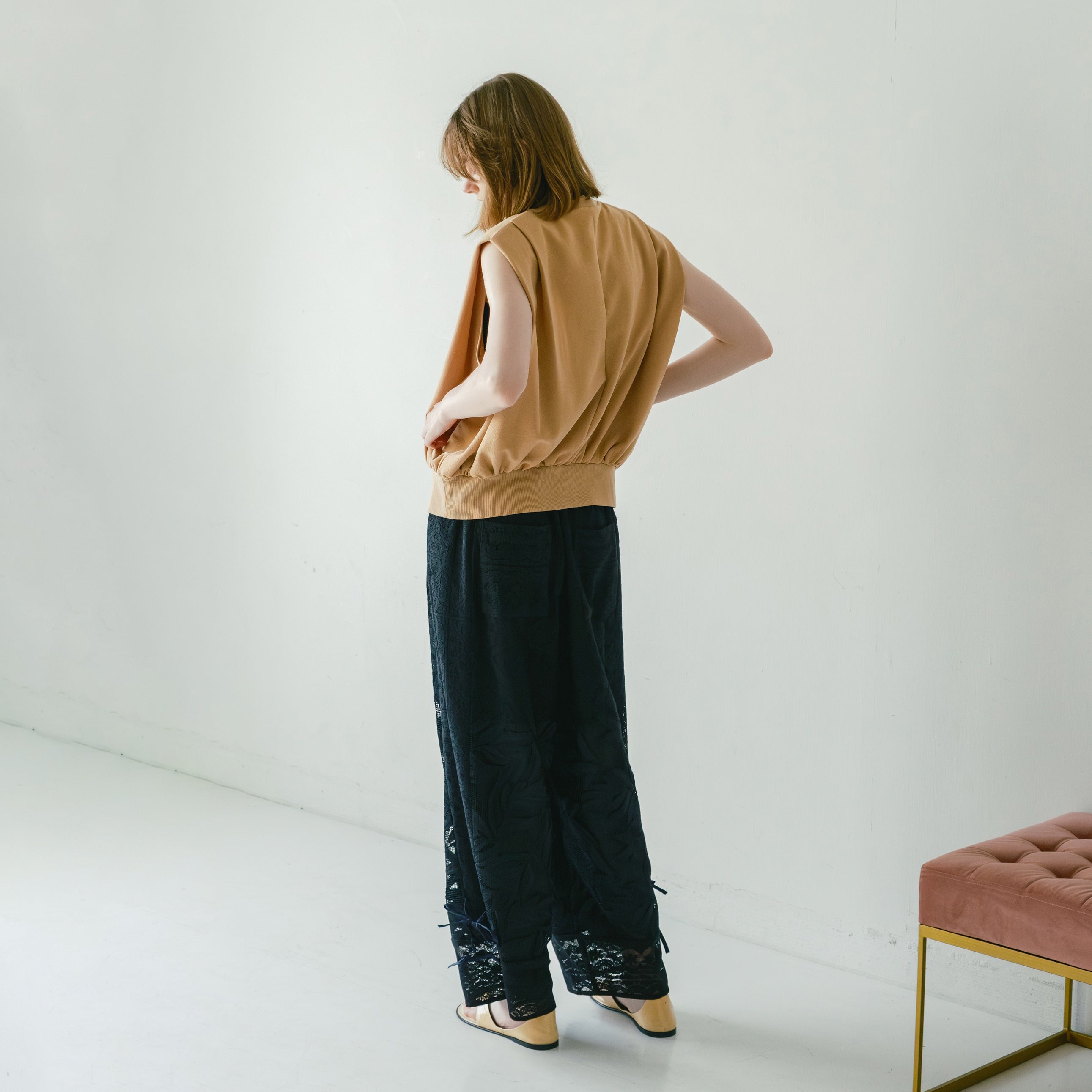 lace combination pant – Black | WHYTO