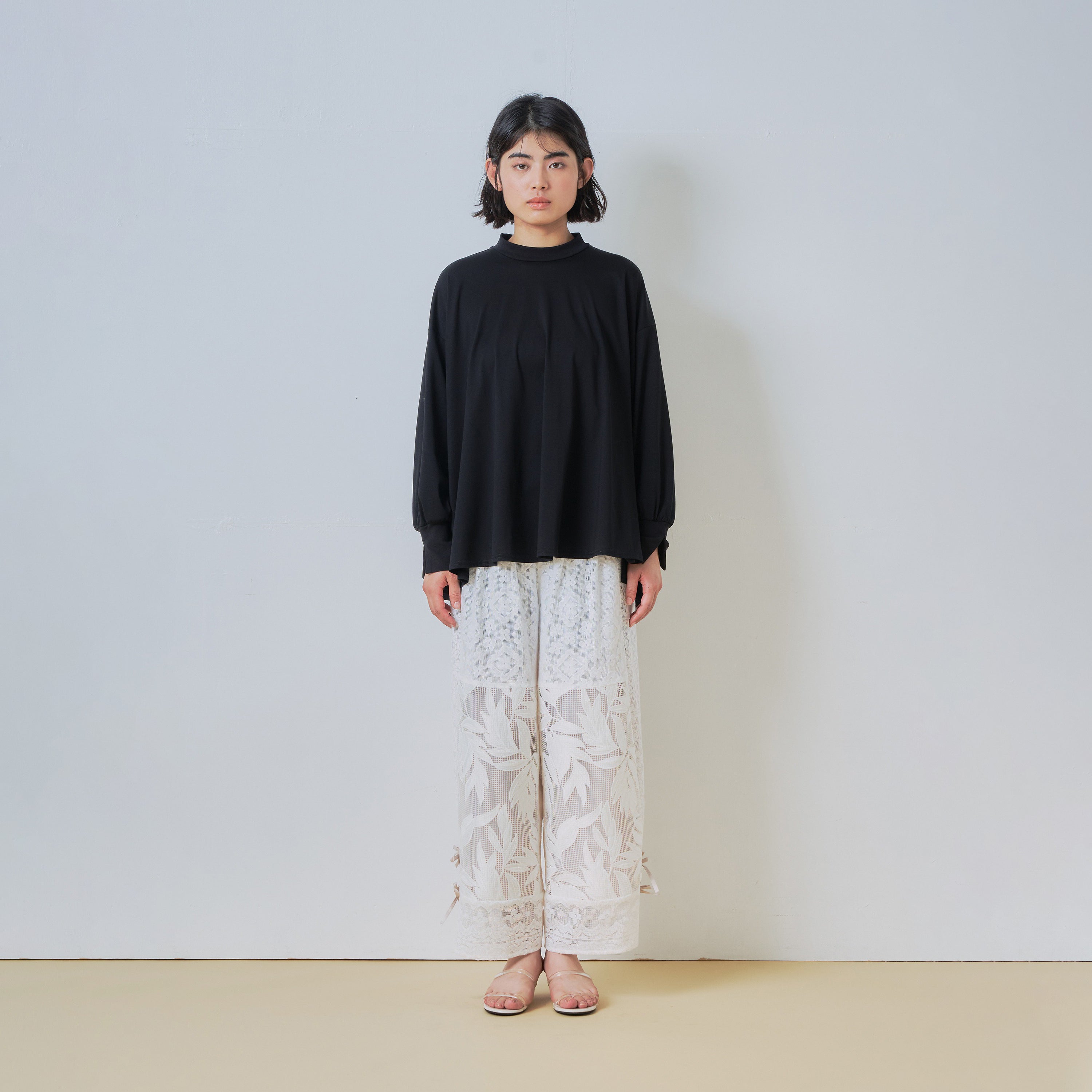lace combination pants – Off White | WHYTO