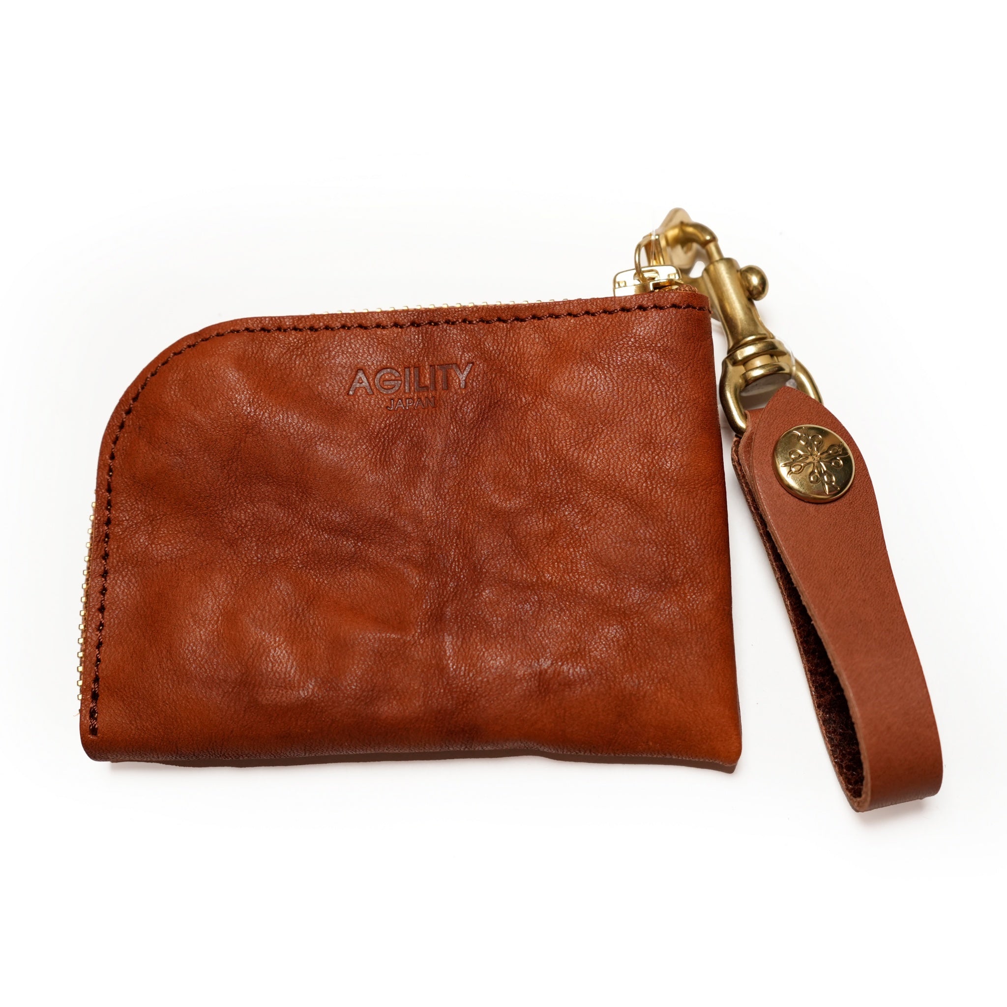 『アルジャン』栃木シボリ/L字ファスナー コインケース 小銭入れ 日本製 | Color_ブラウン/0980-8753【ネコポス選択可能】【AGILITY affa(アジリティ アッファ)】