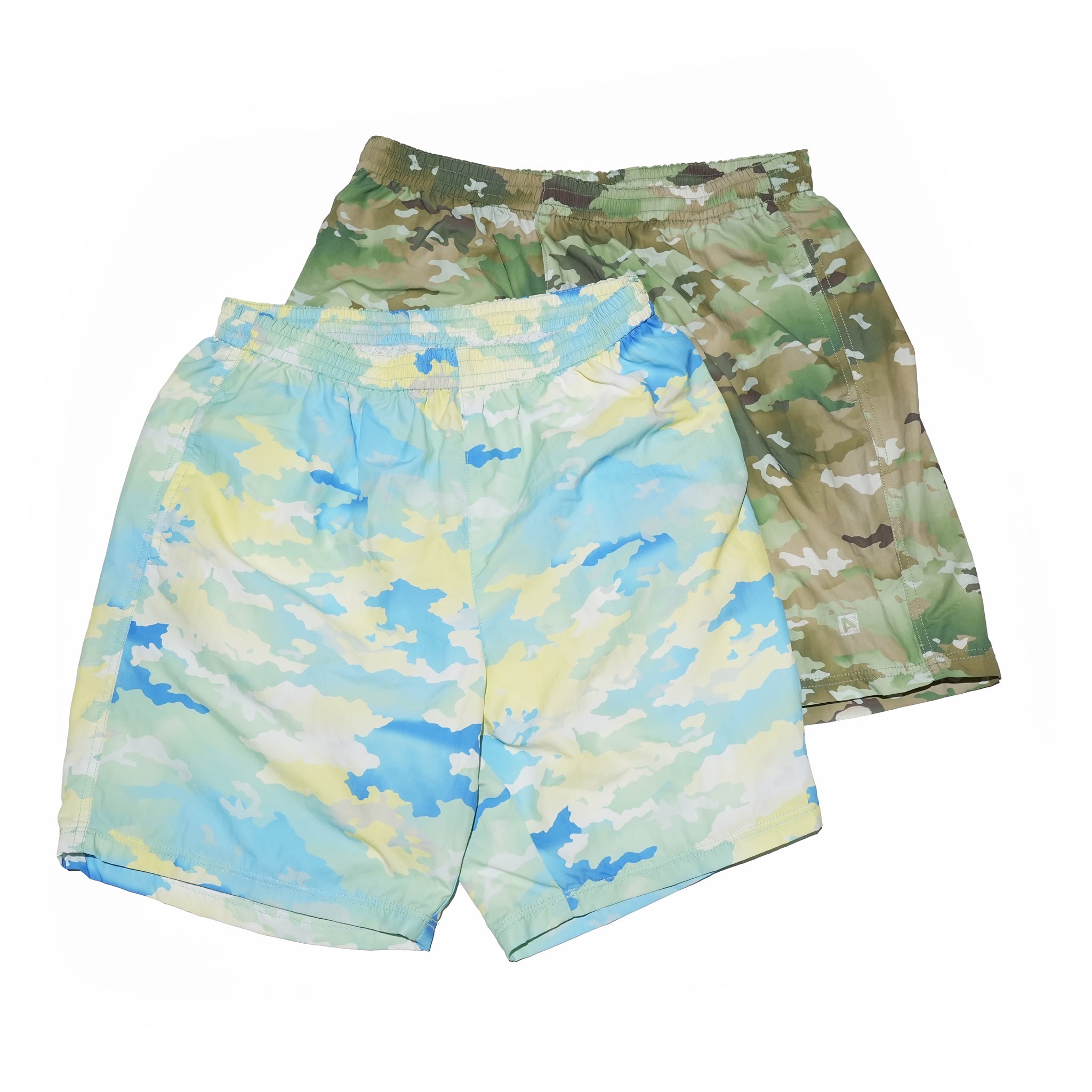 AM-2415004 | Camo Print Track Short Pants | Color:Khaki/Blue【ARMYTWILL_アーミーツイル】【ネコポス選択可能】