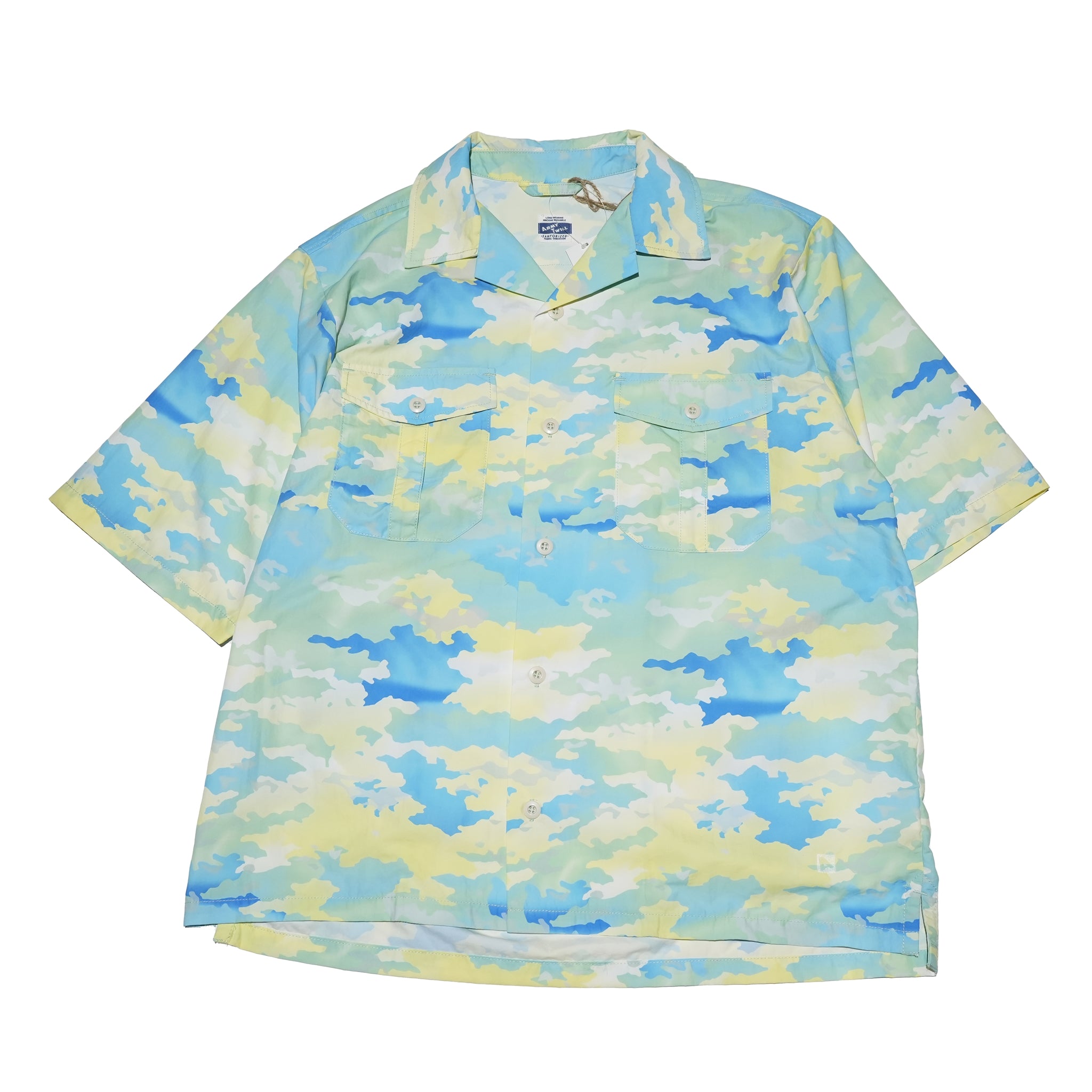 AM-2417008 | Camo Print H/S Utility Shirt | Color:Khaki/Blue【ARMYTWILL_アーミーツイル】