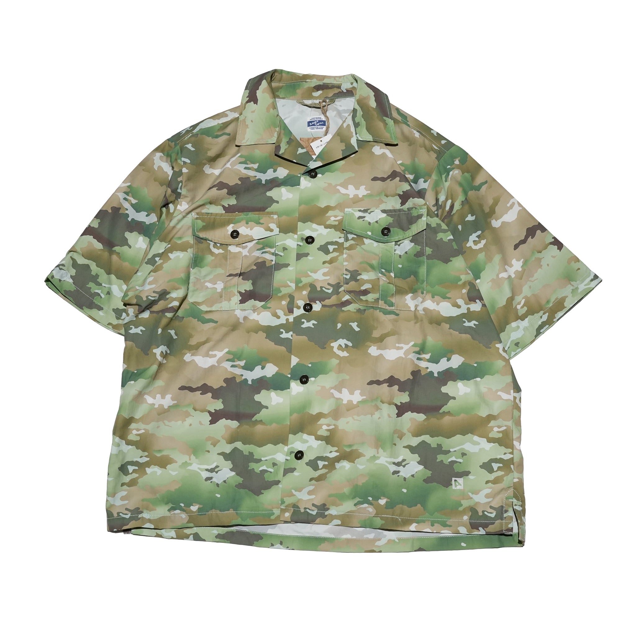 AM-2417008 | Camo Print H/S Utility Shirt | Color:Khaki/Blue【ARMYTWILL_アーミーツイル】
