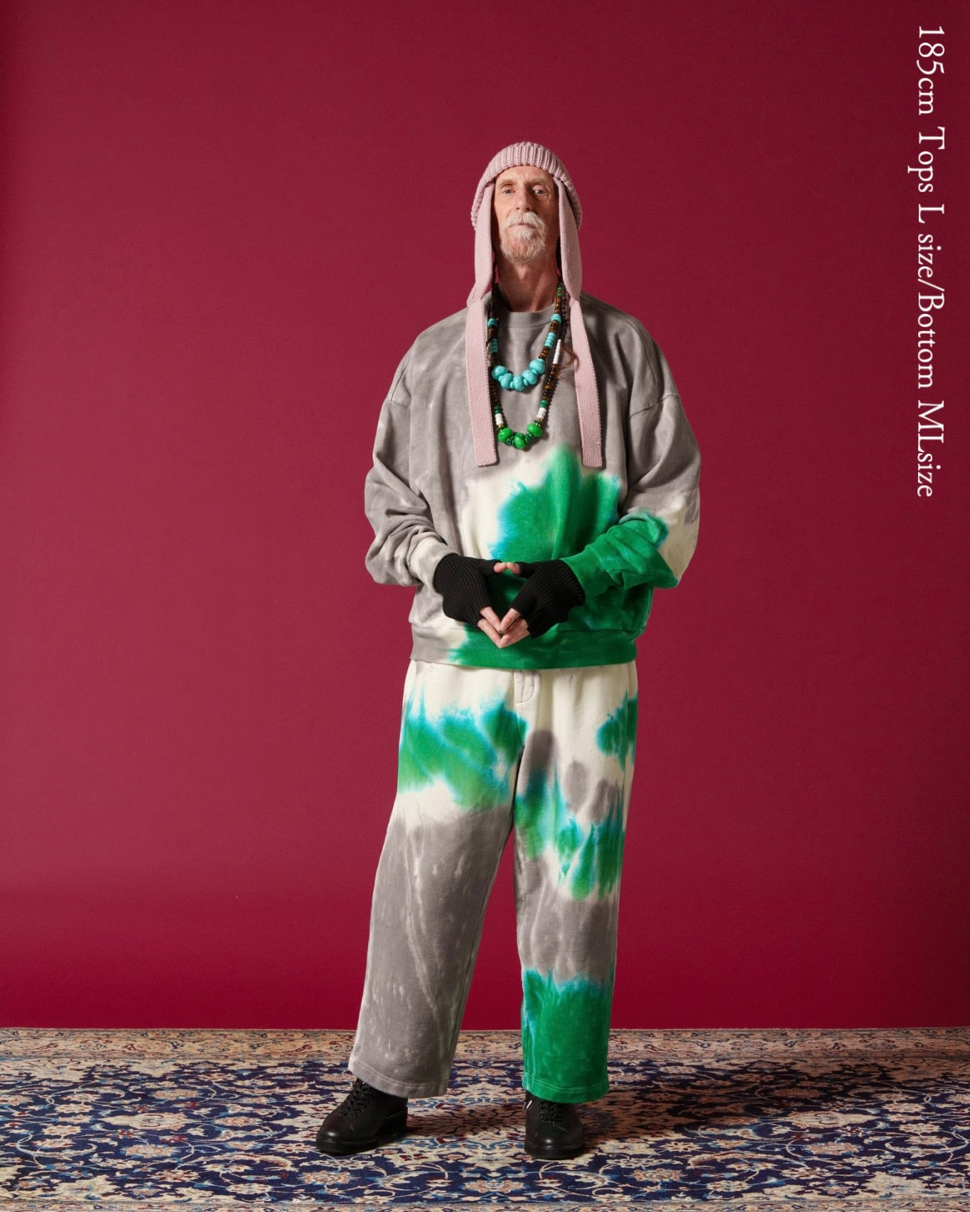 Name:Tiedye Pile Pullover | Color:Mix/Coffee【AMBERGLEAM_アンバーグリーム】| No:1143131111