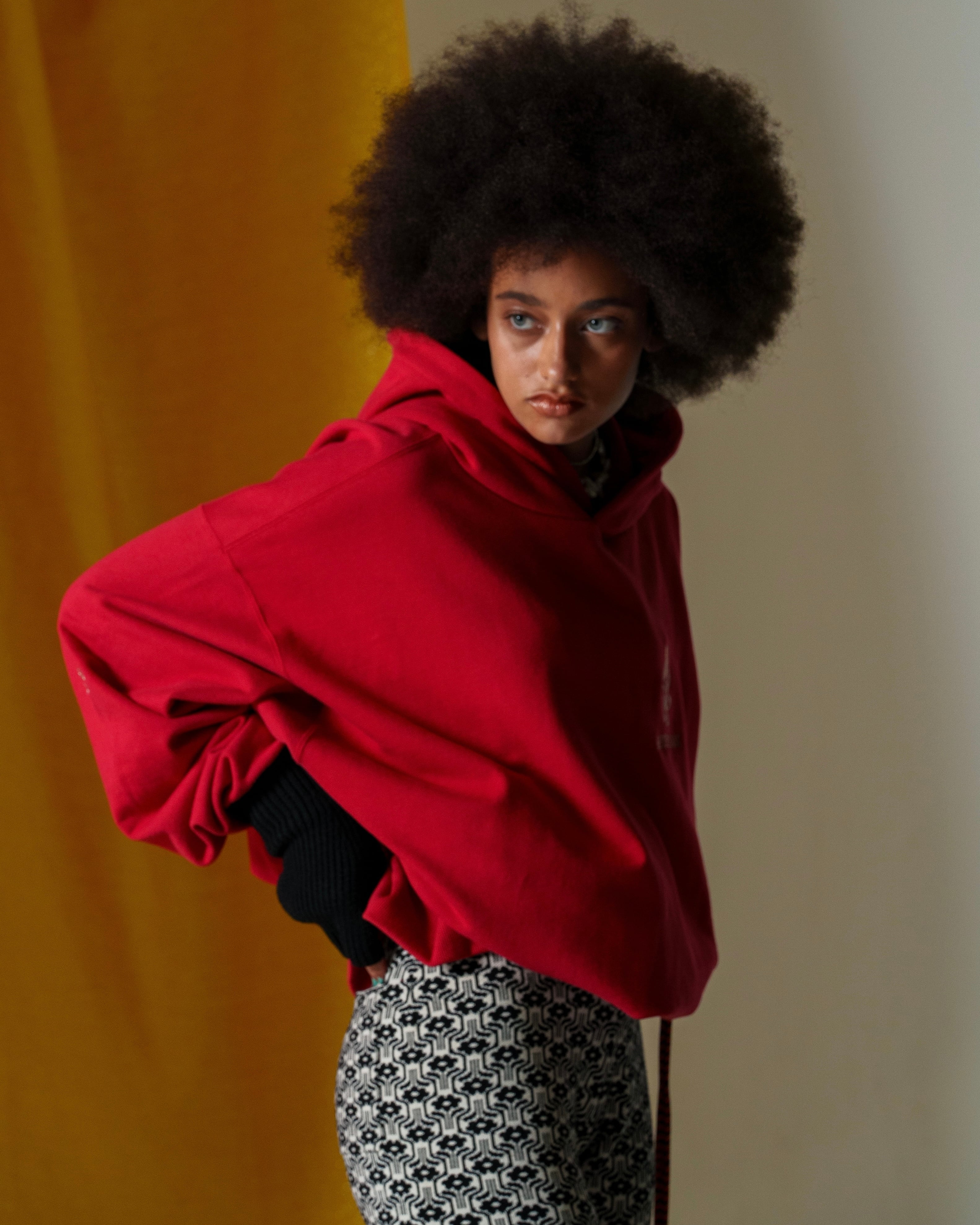 Name:AMBERGLEAM Sweat Hoodie | Color:Red【AMBERGLEAM_アンバーグリーム】| No:1161131111