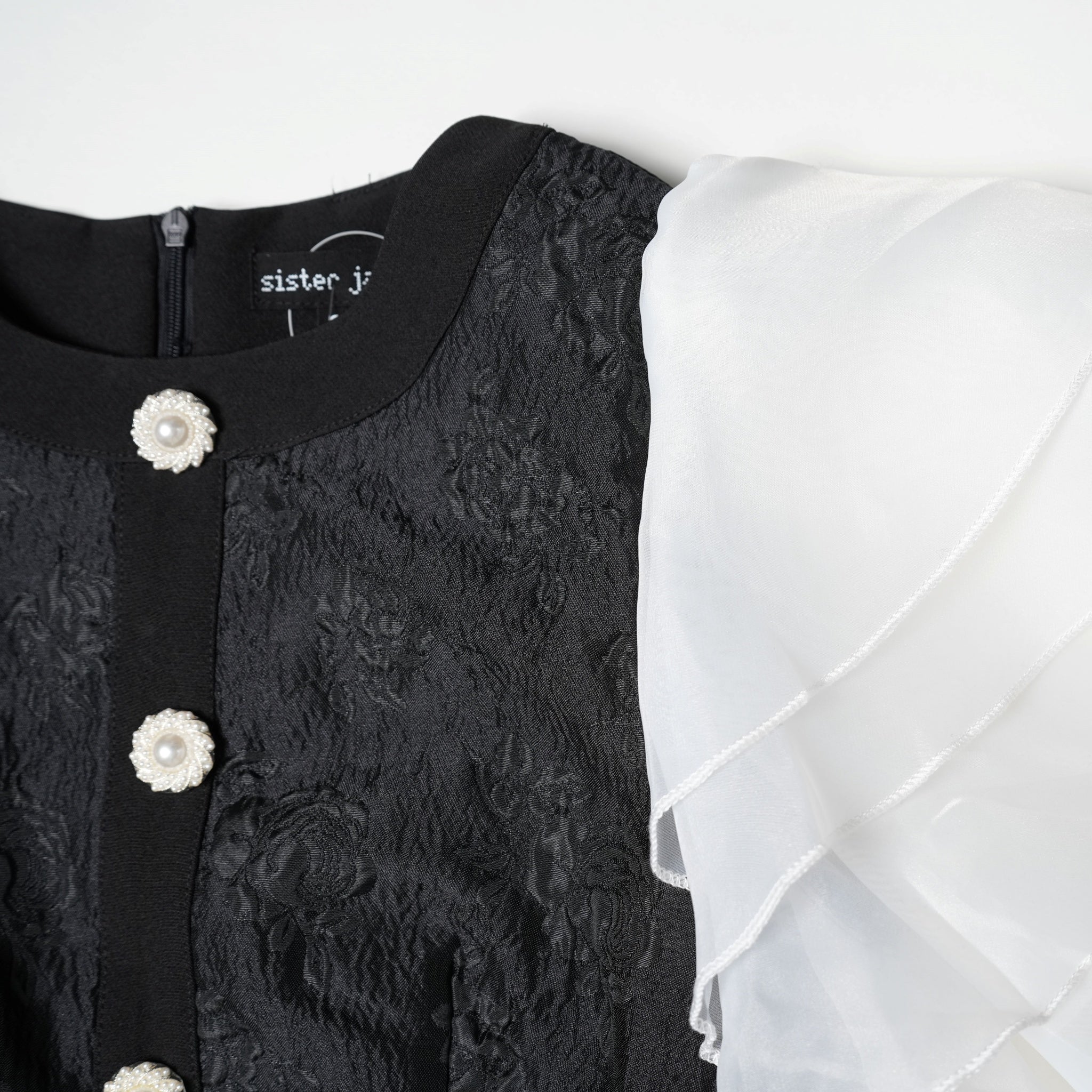 No:28SJ02DR1905BLK | Name:Dahlia Jacquard Mini Dress | Color:Black【SISTER JANE_シスタージェーン】