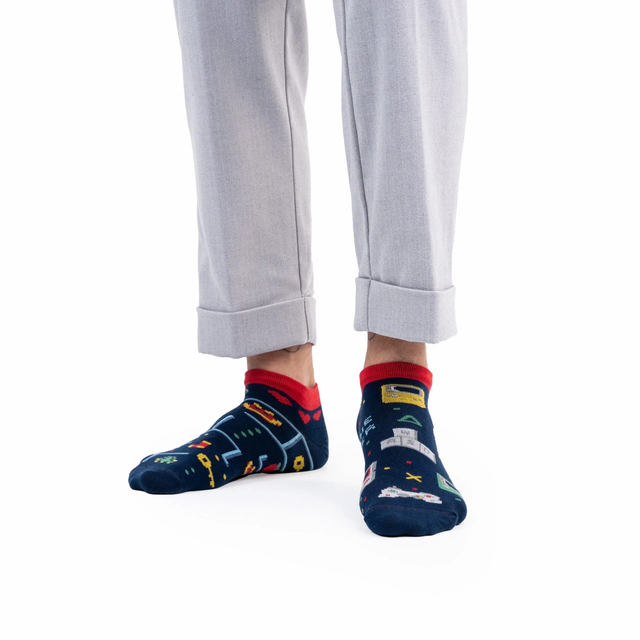 many mornings low socks /Game Over/ 【MANY MORNINGS_メニ―モーニングス】【ネコポス選択可能】