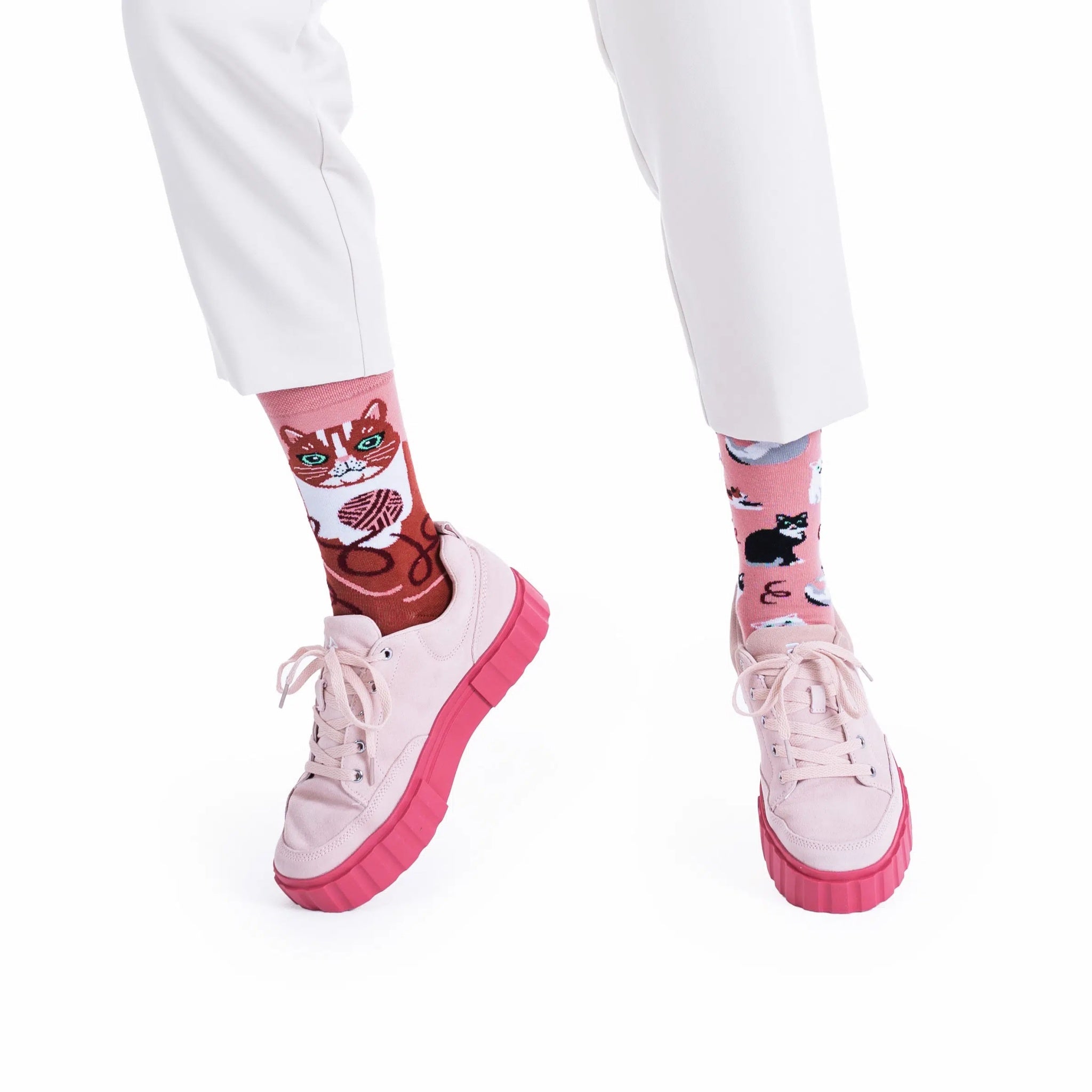many mornings reguler socks / Playful Cat【many mornings メニ―モーニングス】【ネコポス選択可能】