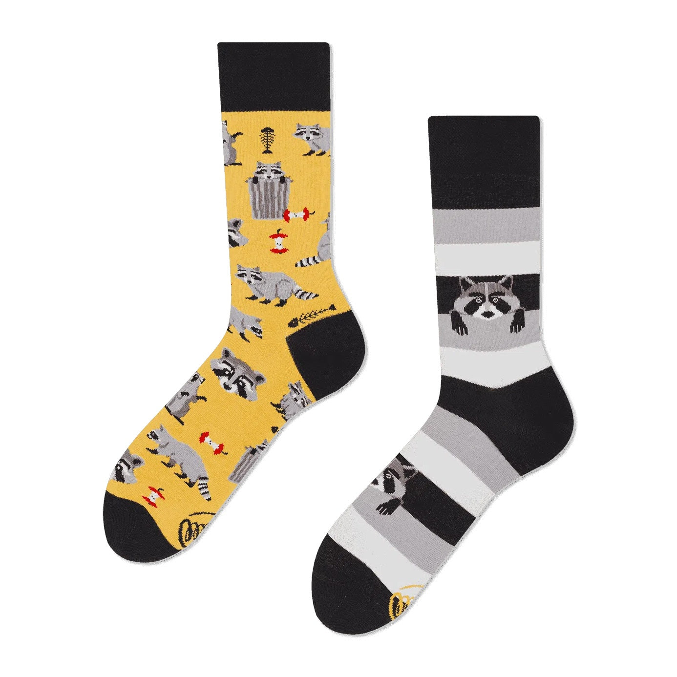 many mornings reguler socks / Raccoon Bandit 【many mornings メニ―モーニングス】【ネコポス選択可能】
