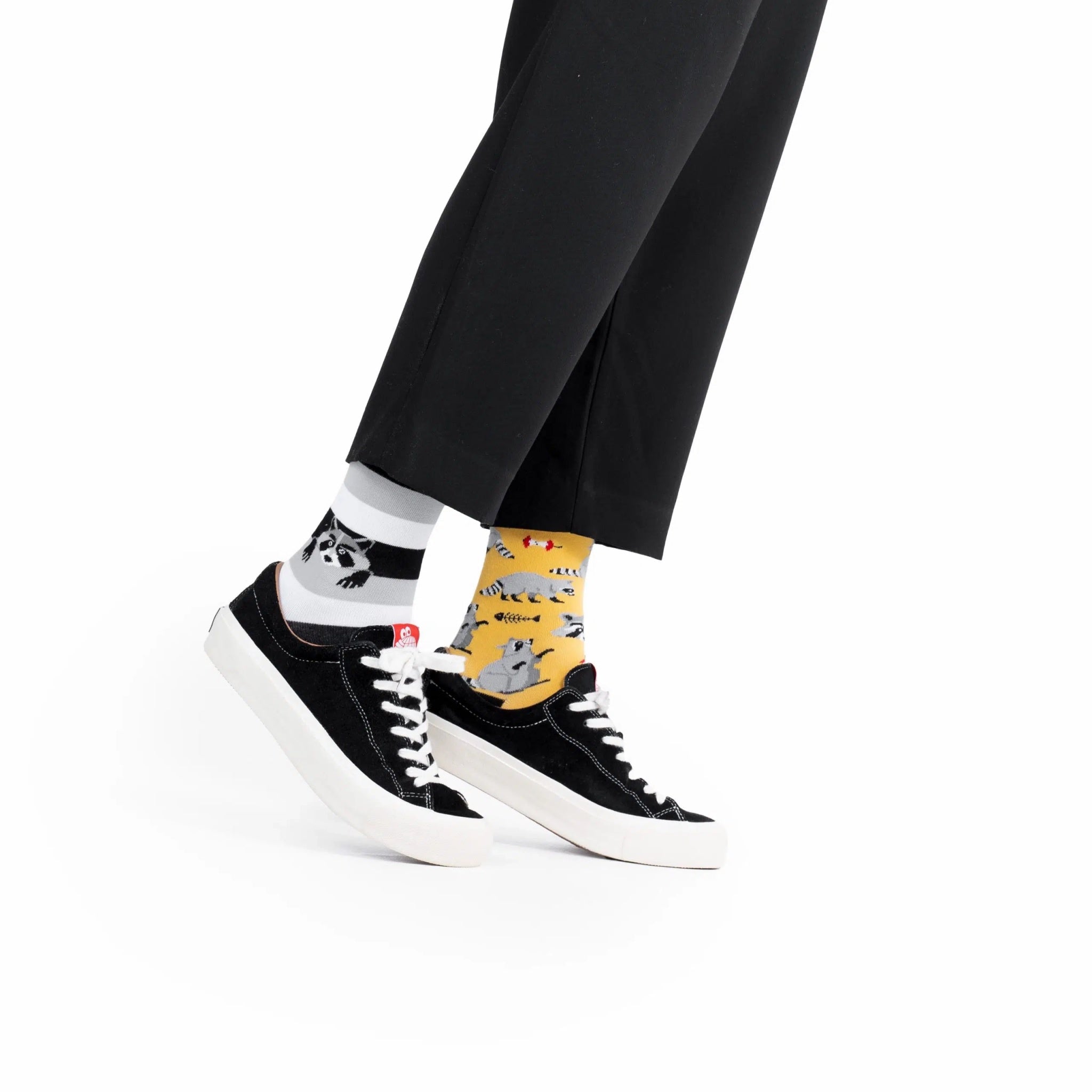 many mornings reguler socks / Raccoon Bandit 【many mornings メニ―モーニングス】【ネコポス選択可能】