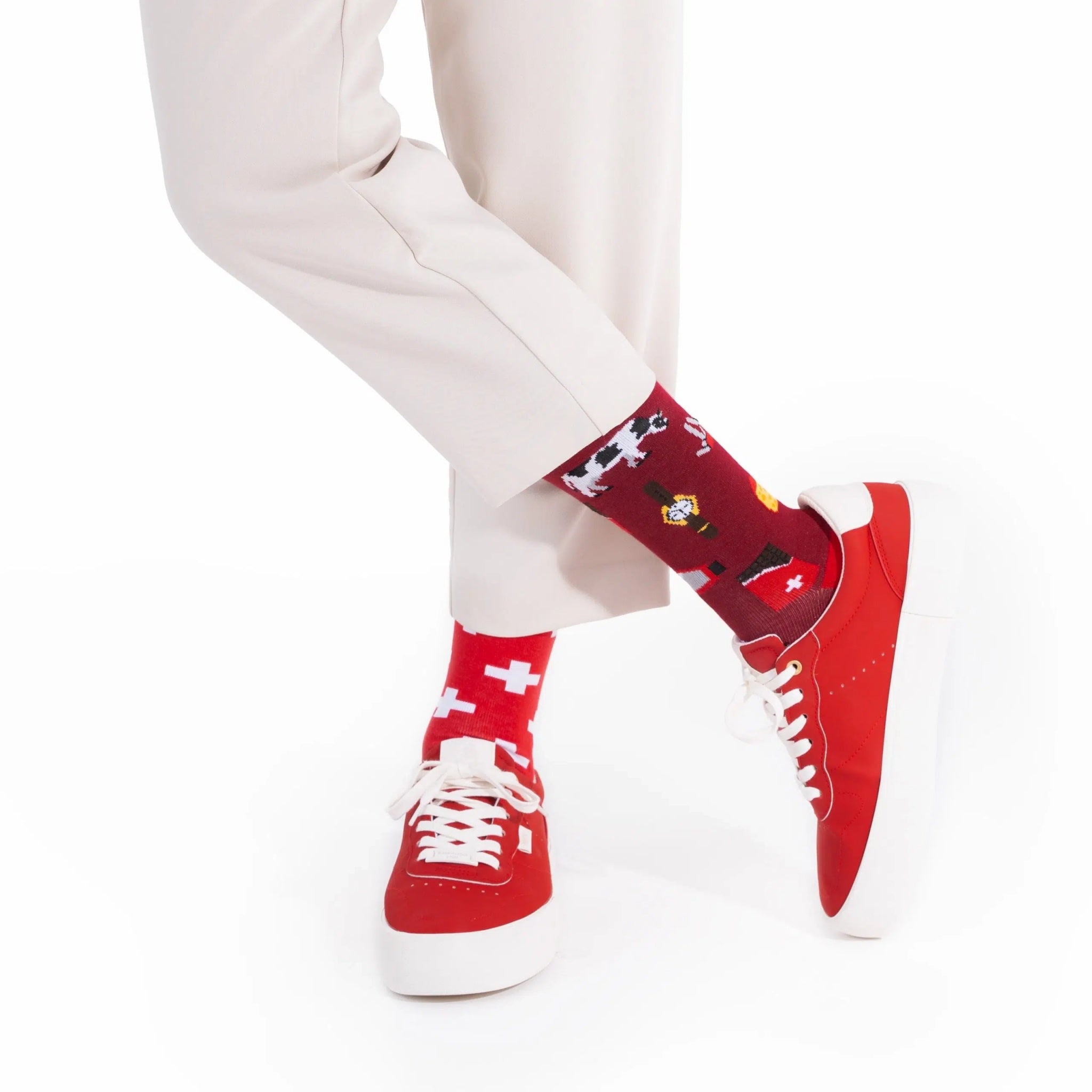 reguler socks / Swiss Journey【many mornings メニ―モーニングス】【ネコポス選択可能】