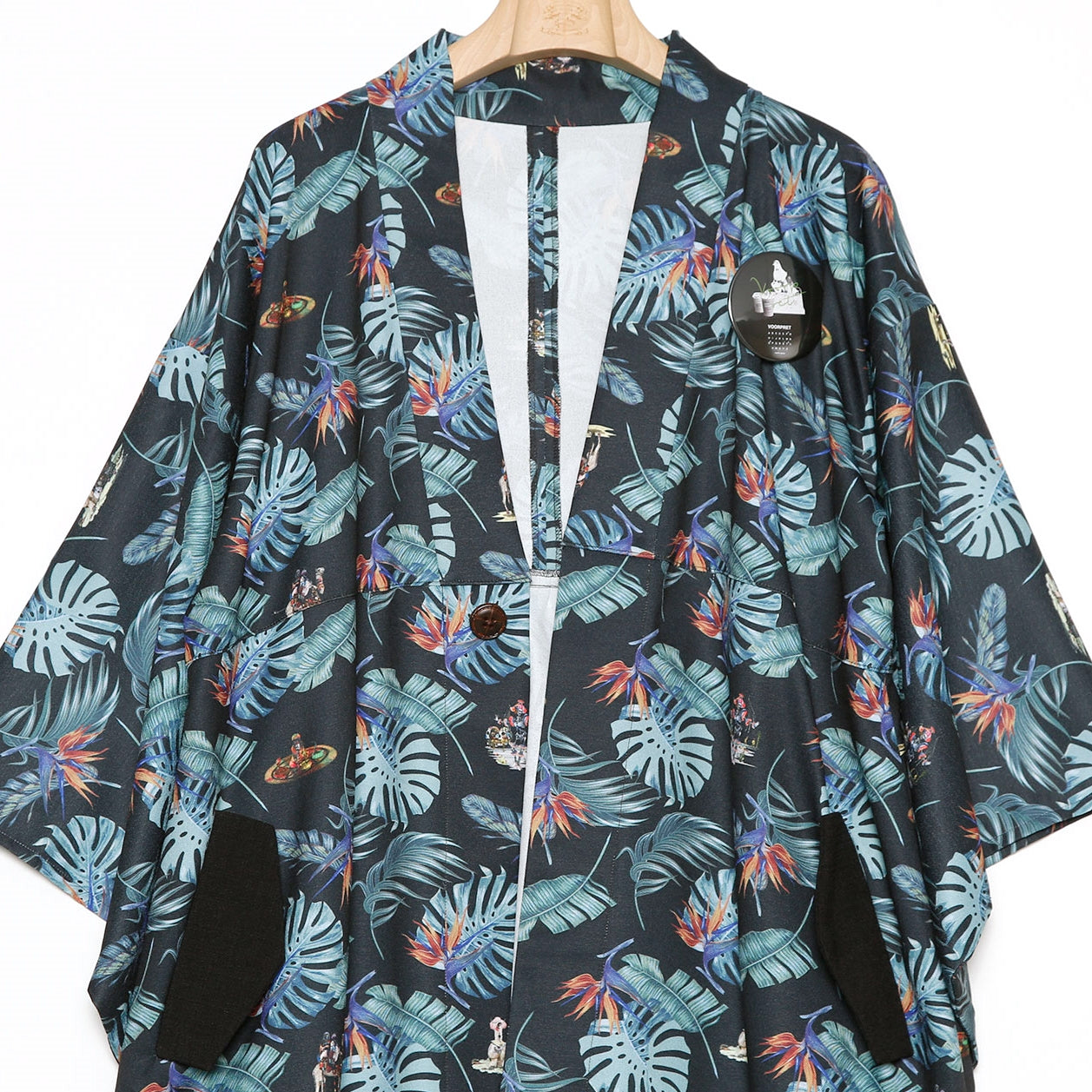 SF24SS-05B | Reflax(R) Carnival Aloha Yukata | Color:Black【STOF_ストフ】【archive】