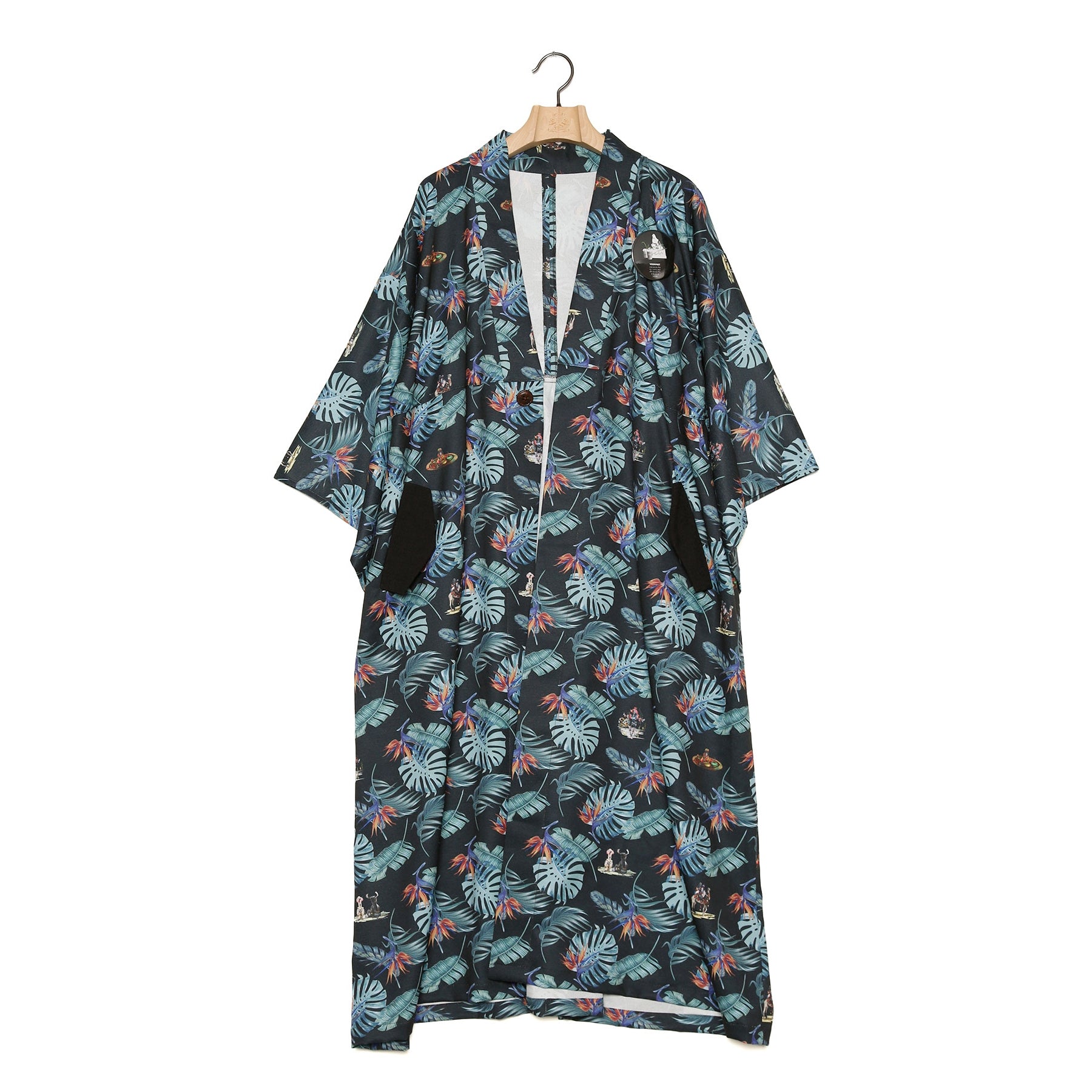 SF24SS-05B | Reflax(R) Carnival Aloha Yukata | Color:Black【STOF_ストフ】【archive】