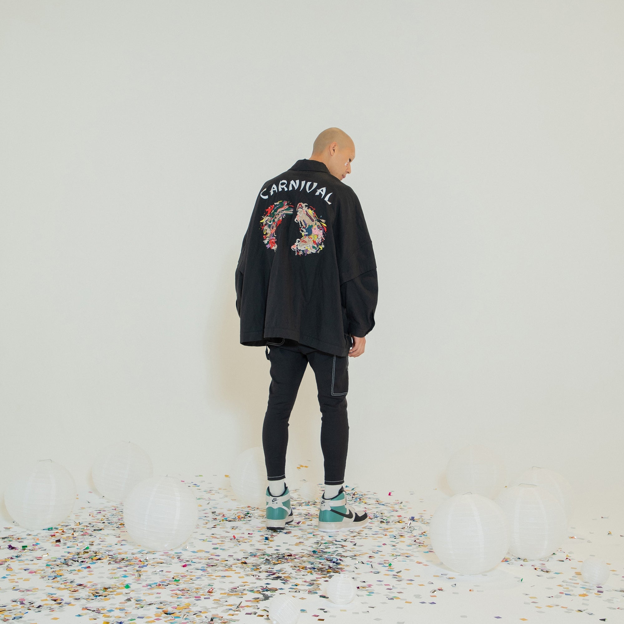 SF24SS-10B | Linen UTAGE Embroi Blouson | Color:Black【STOF_ストフ】【archive】